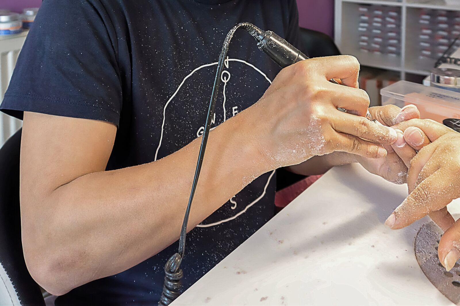 Sony a6000 sample photo. Nail studio, hands, file photography
