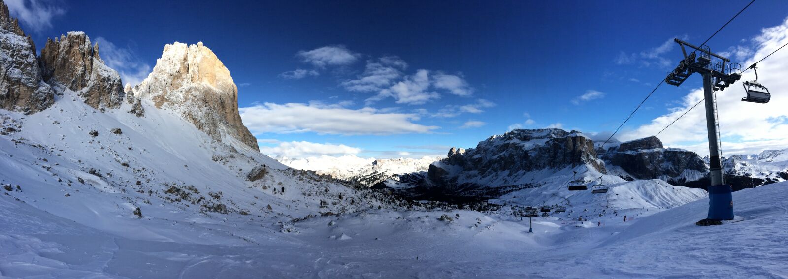 iPhone 5s back camera 4.15mm f/2.2 sample photo. Dolomites, panorama, ski photography