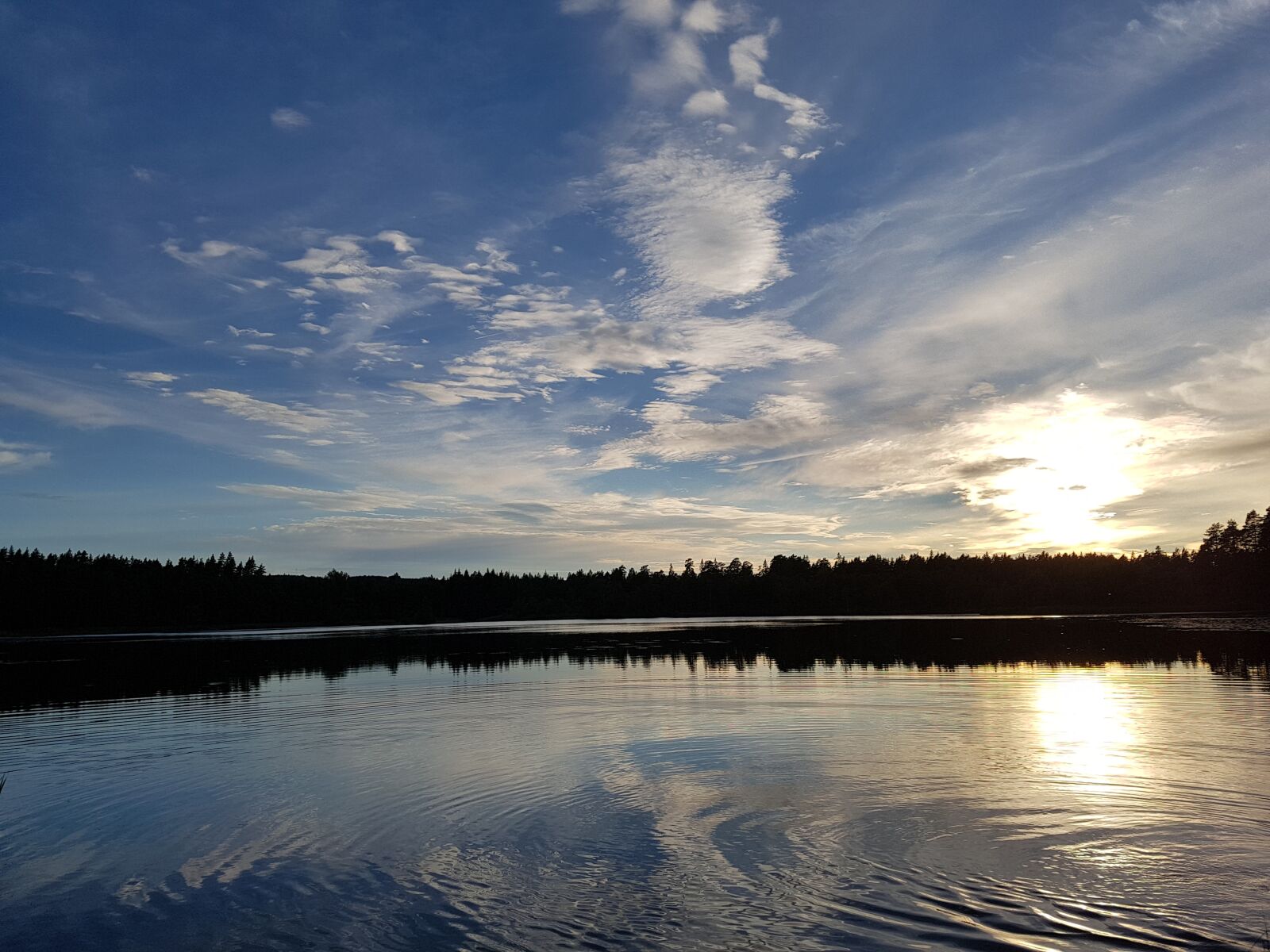 Samsung Galaxy S7 sample photo. Sweden, lake, sunset photography