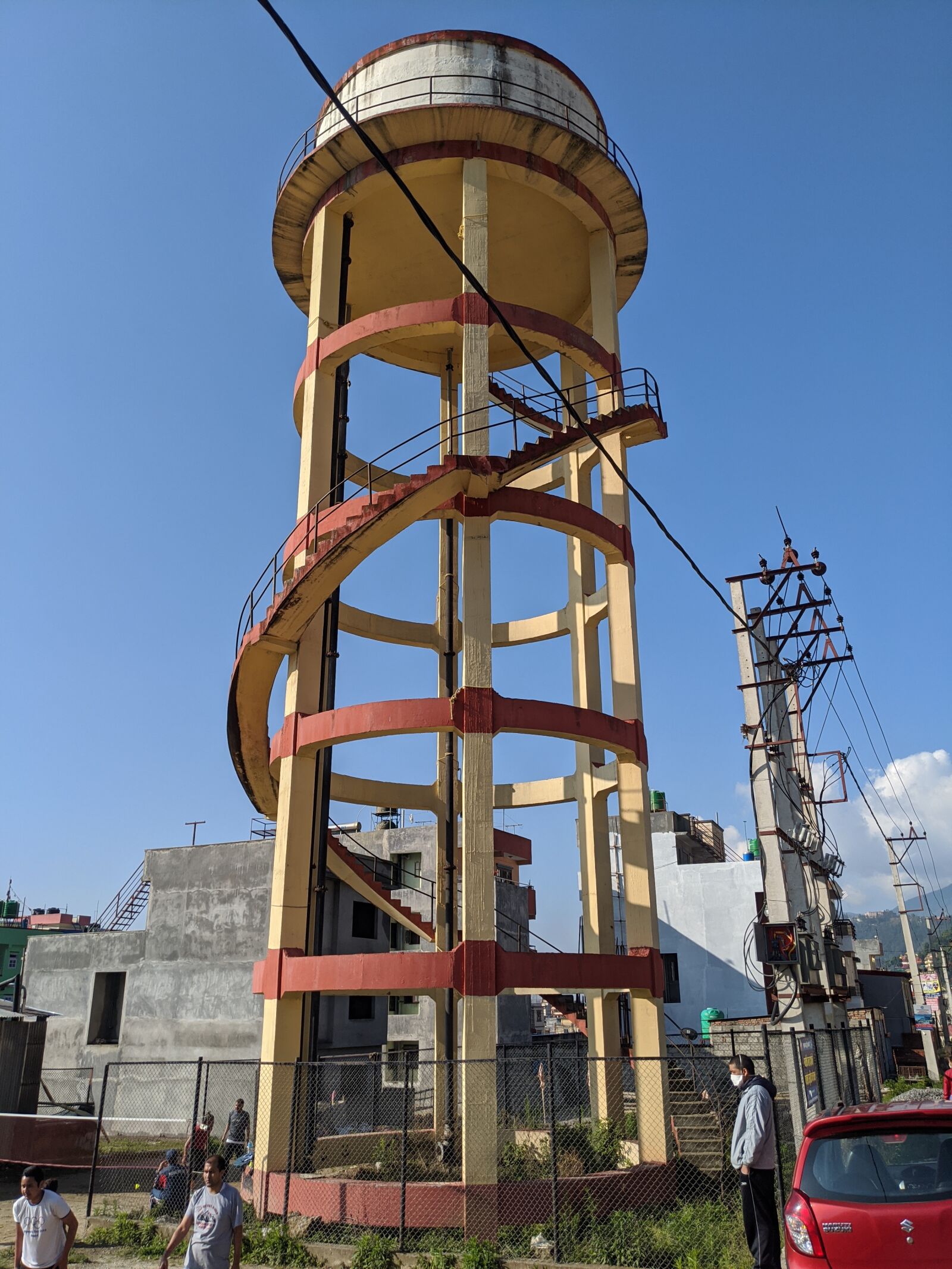 Google Pixel 4 sample photo. Water tower, infrastructure, architecture photography