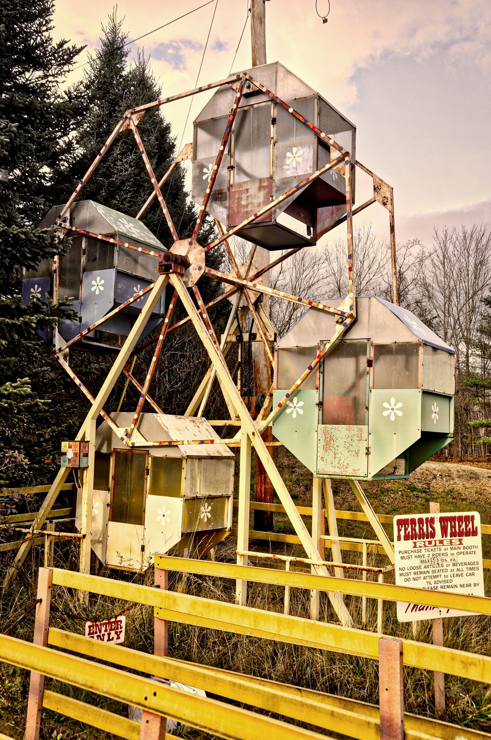 Nikon D90 sample photo. Ferris wheel, abandoned, amusement photography
