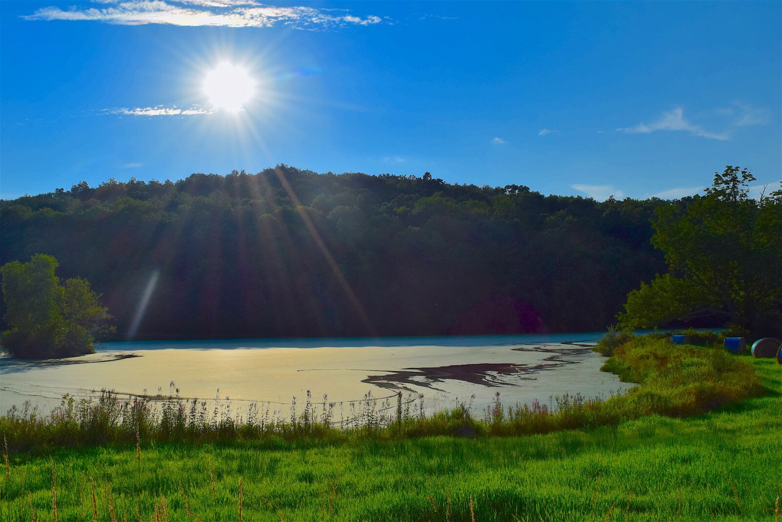 Nikon D3300 sample photo. Field, pond, sunlight photography