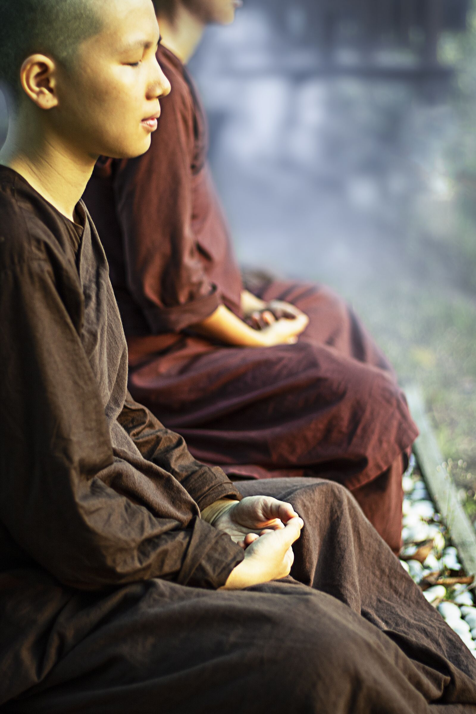 Canon EF 50mm F1.8 STM sample photo. Meditation, sayalay, nun photography