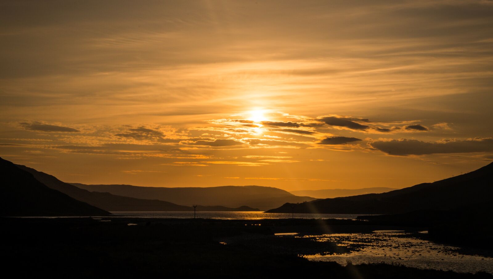 Pentax K-50 sample photo. Sunrise, skye, sligachan photography