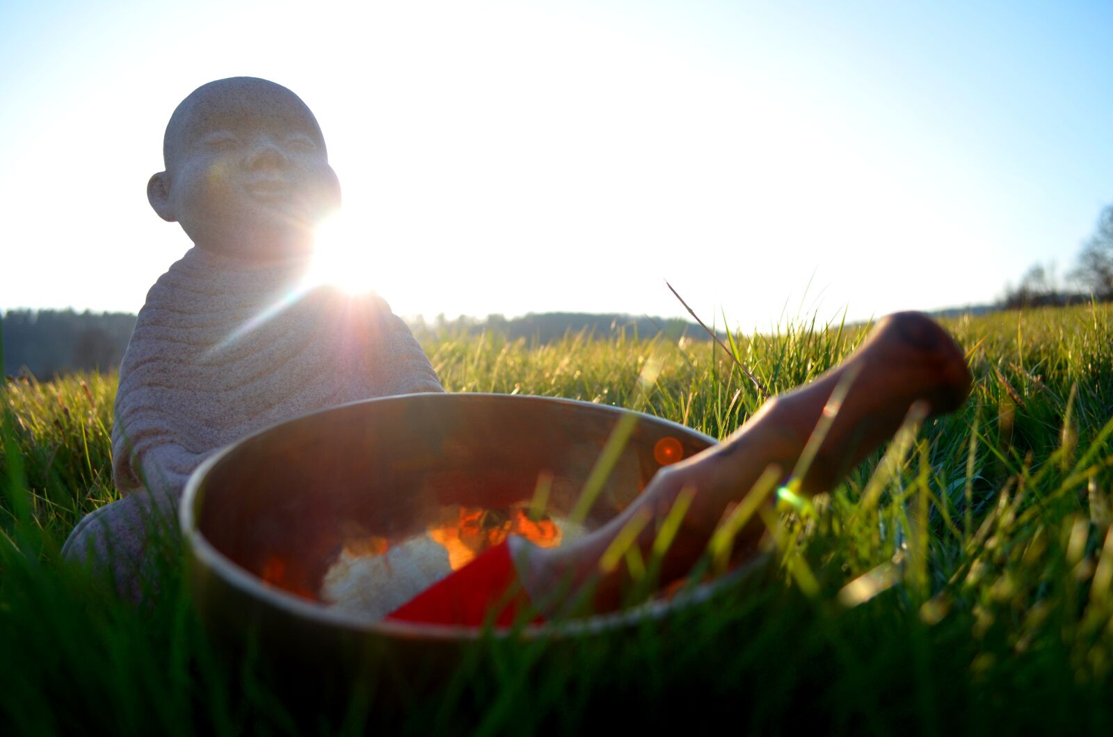 Nikon D5100 sample photo. Buddha, singing bowl, meditation photography