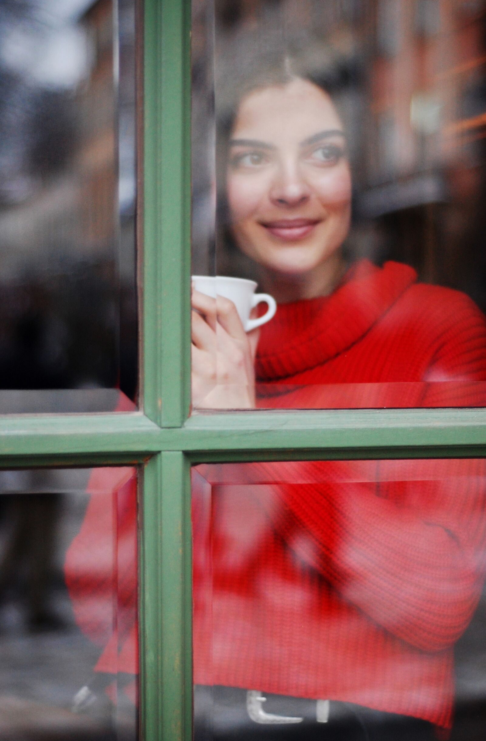 Nikon D40 sample photo. Girl, cafe, girl in photography