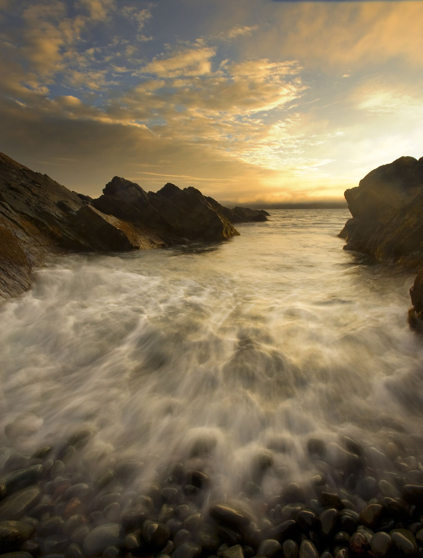 Nikon D700 sample photo. Wave, sunset, ocean photography