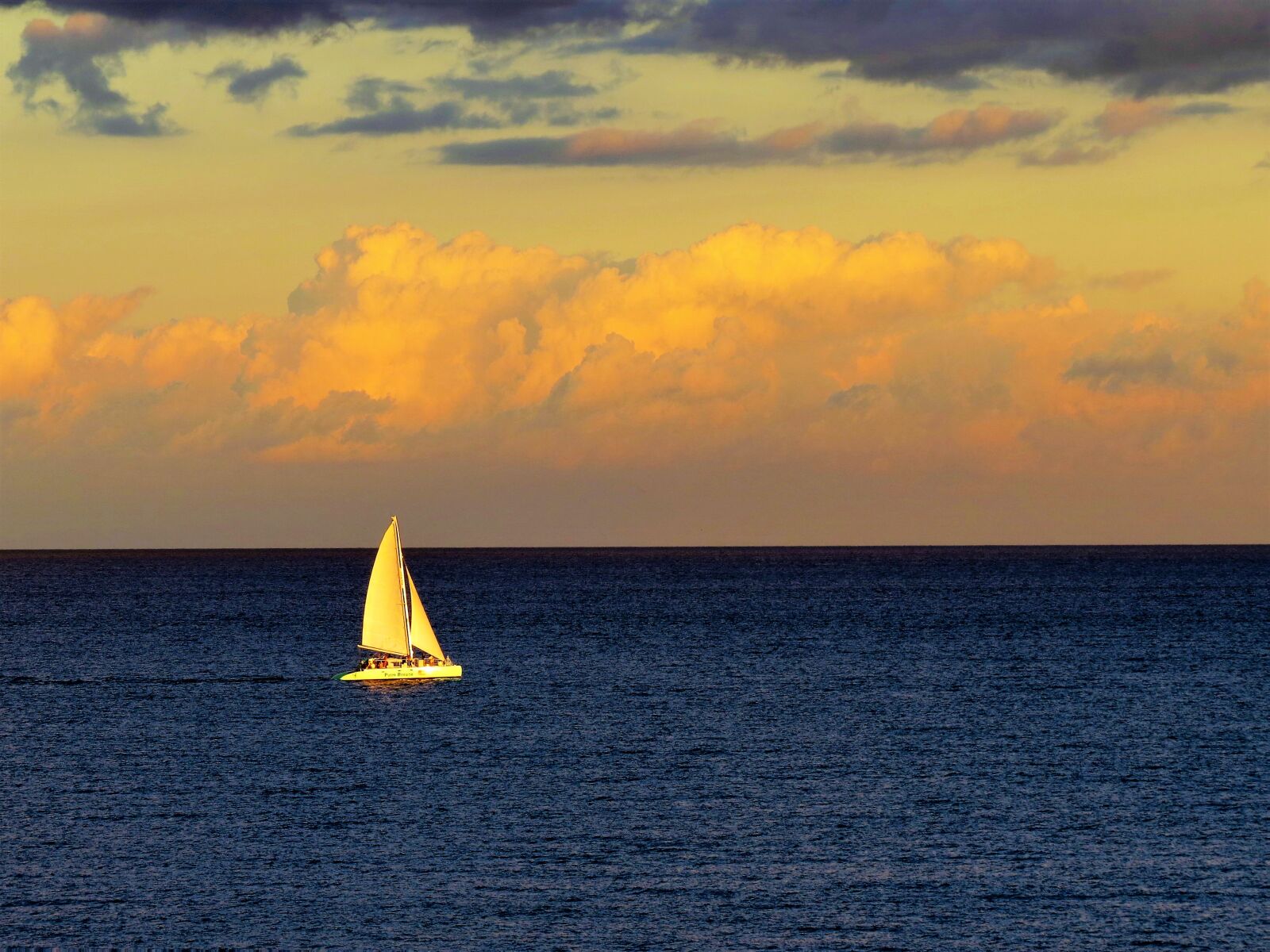 Canon PowerShot SX50 HS sample photo. Ocean, sunset, ship photography