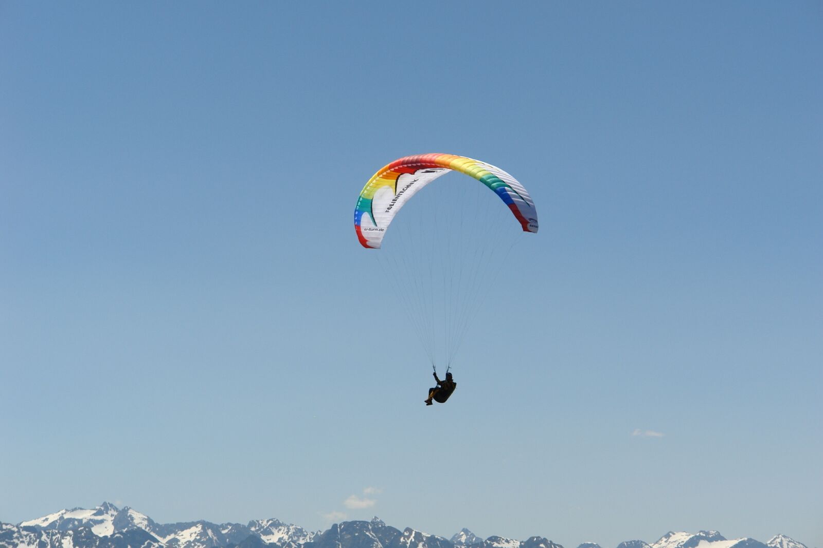 Sony DSC-R1 sample photo. Paraglider, mountains, sky photography