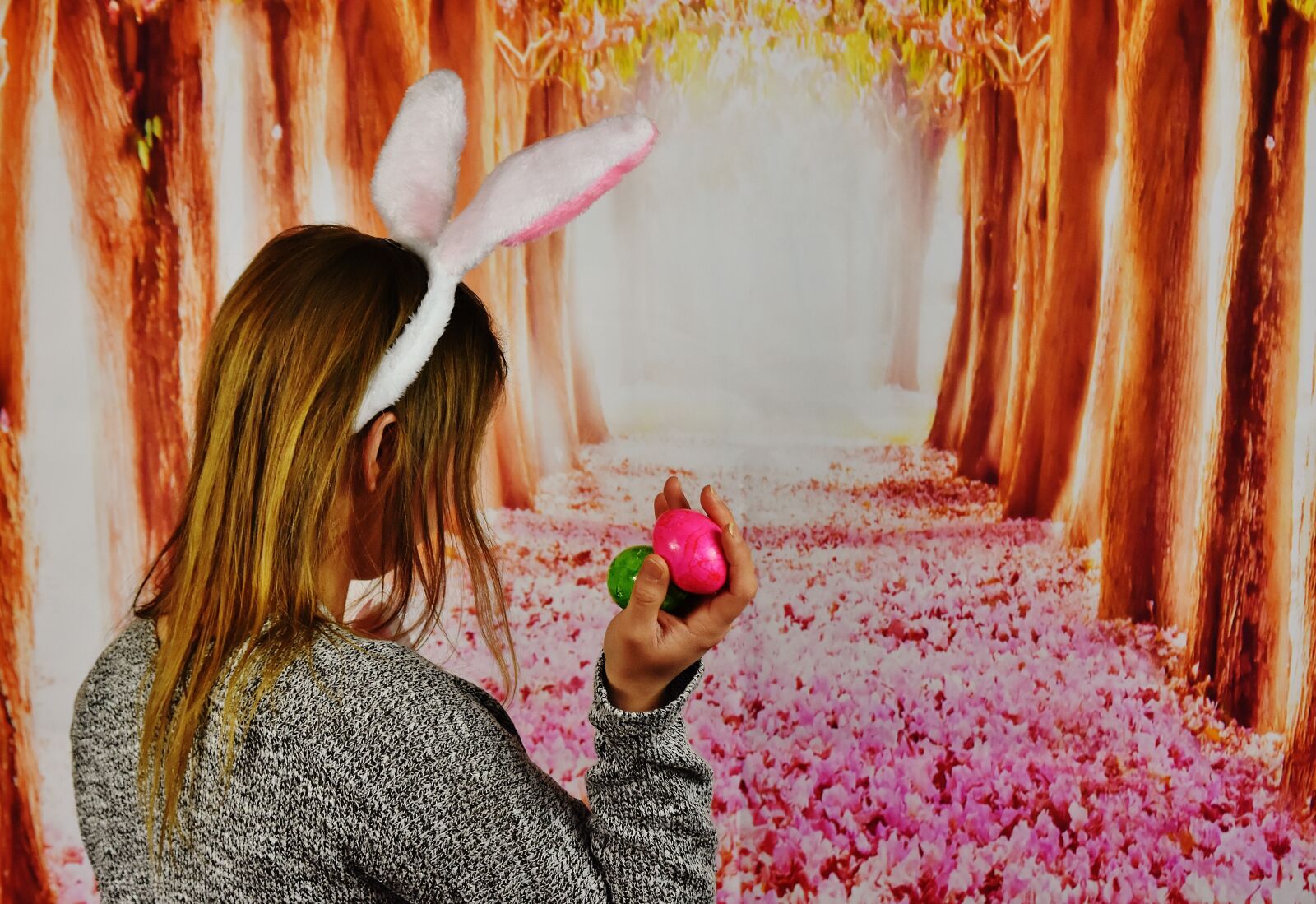 Nikon D7200 sample photo. Easter, girl, rabbit ears photography