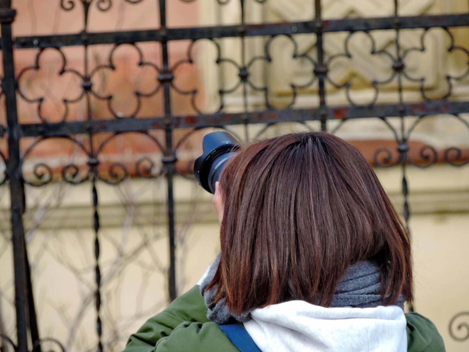 Nikon Coolpix P520 sample photo. Photographer, fence, people, woman photography