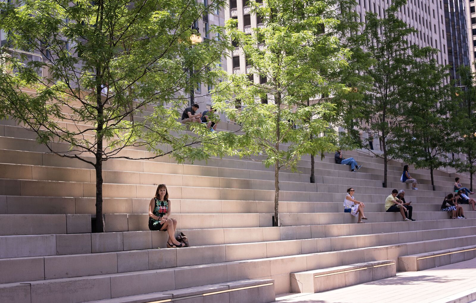 Nikon D810 sample photo. Chicago, stairs, riverwalk photography