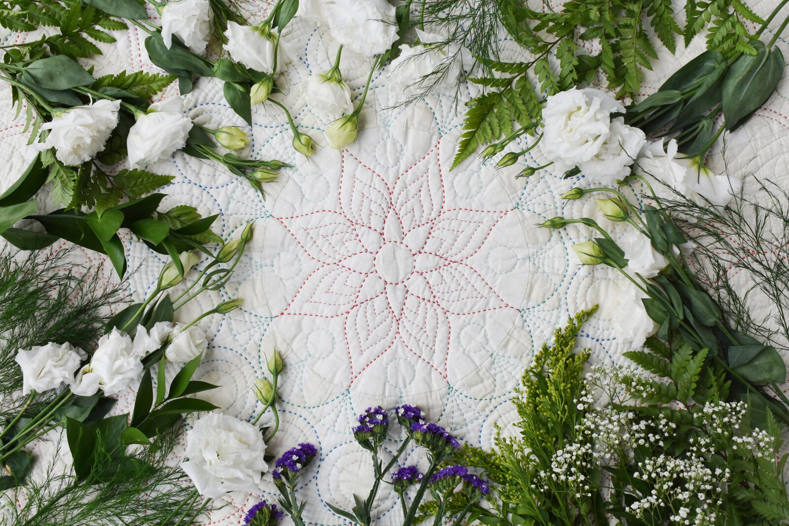 Nikon D7200 sample photo. Background, flowers, sewing photography