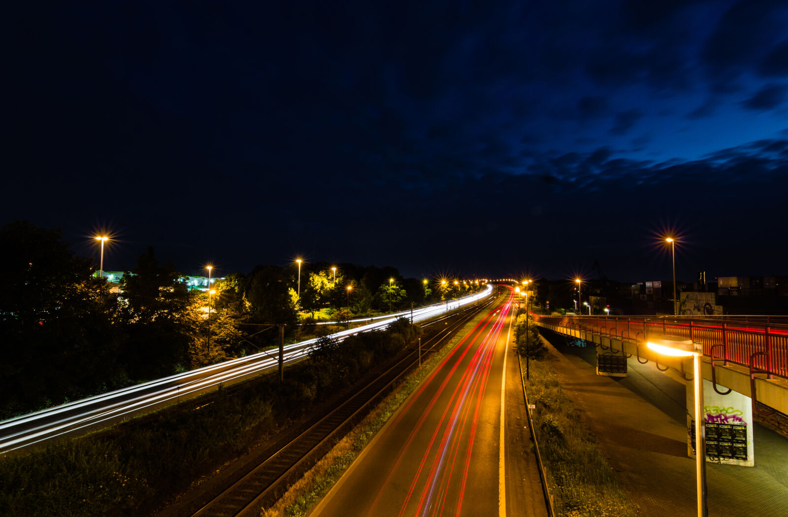Nikon D3200 sample photo. Highway, light, streaks, lights photography