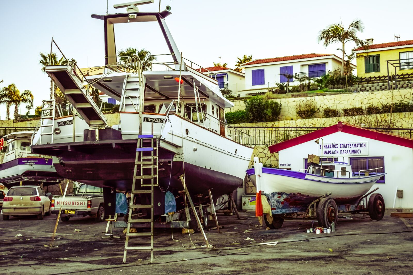 Nikon D3300 sample photo. Shipyard, boats, repairing photography