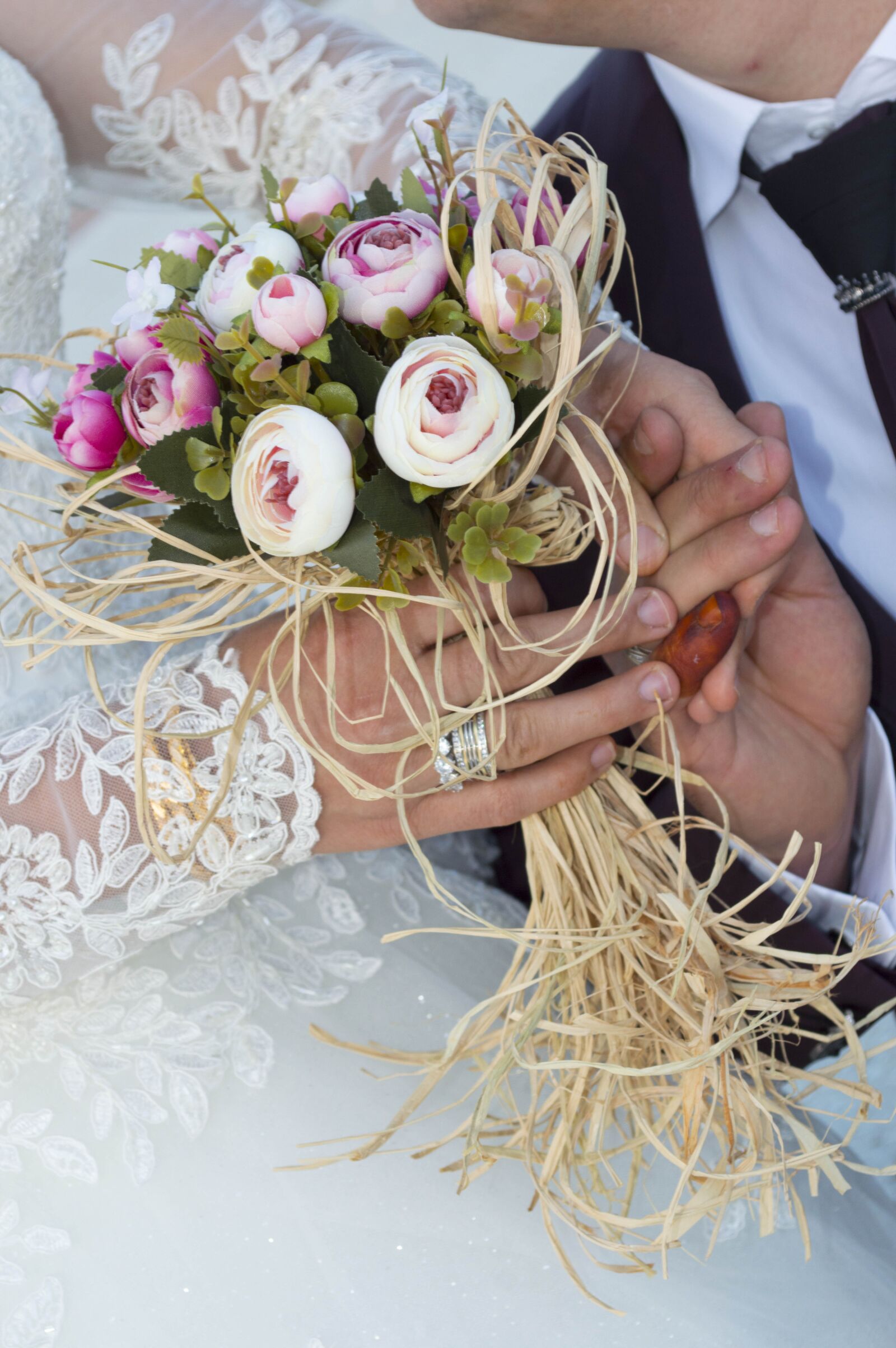 Nikon D3200 sample photo. Wedding dress, rose, son photography