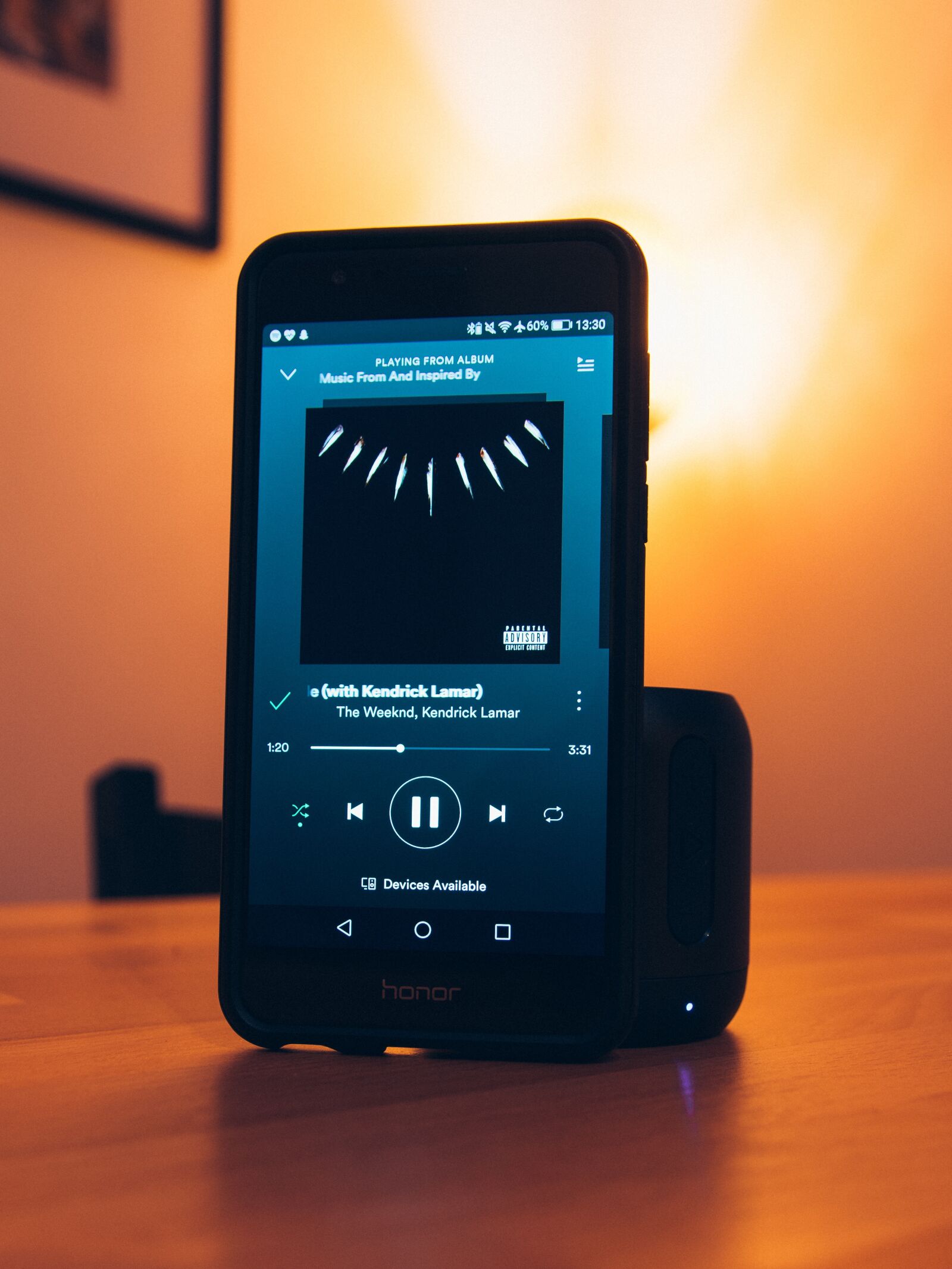 Nikon D3300 sample photo. Bluetooth speaker, music, smartphone photography