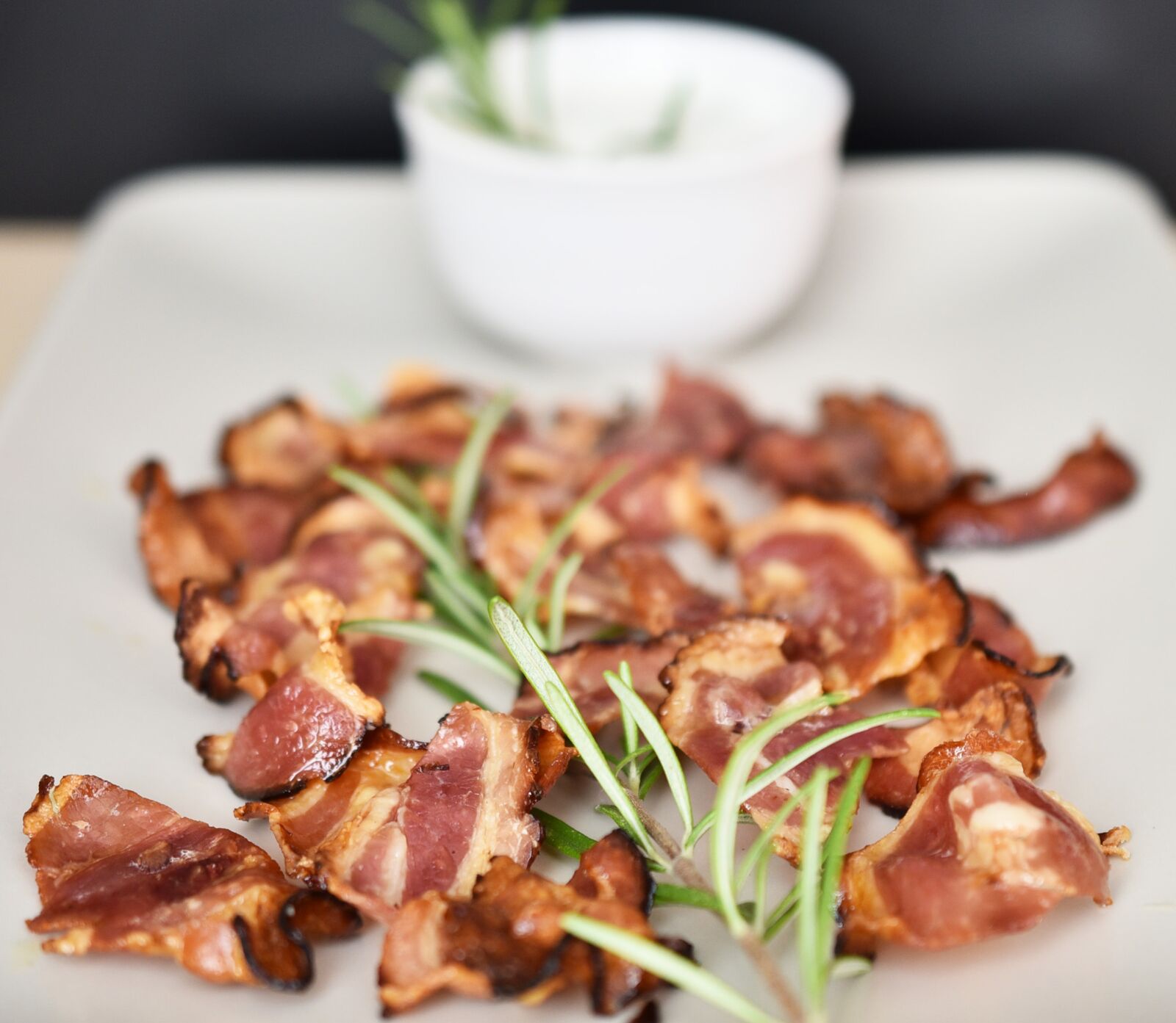 Nikon D750 sample photo. Bacon, rosemary, food photography
