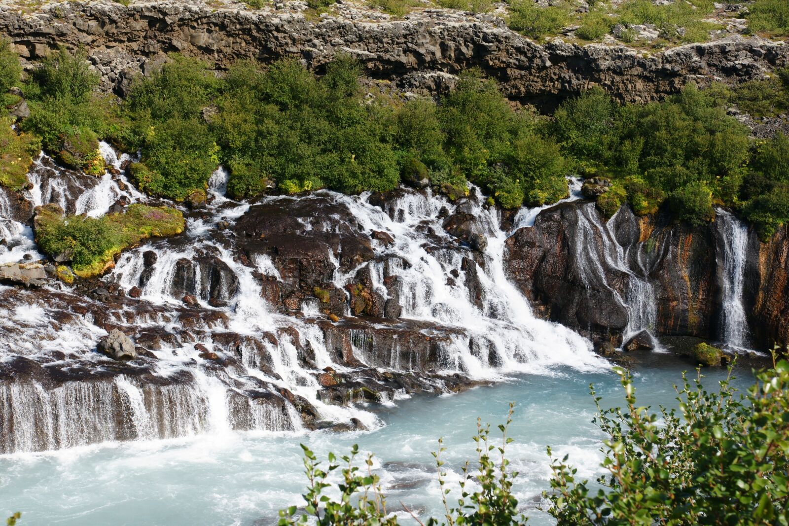 Sony Alpha DSLR-A700 sample photo. Hraunfossar waterfall, iceland, waterfall photography