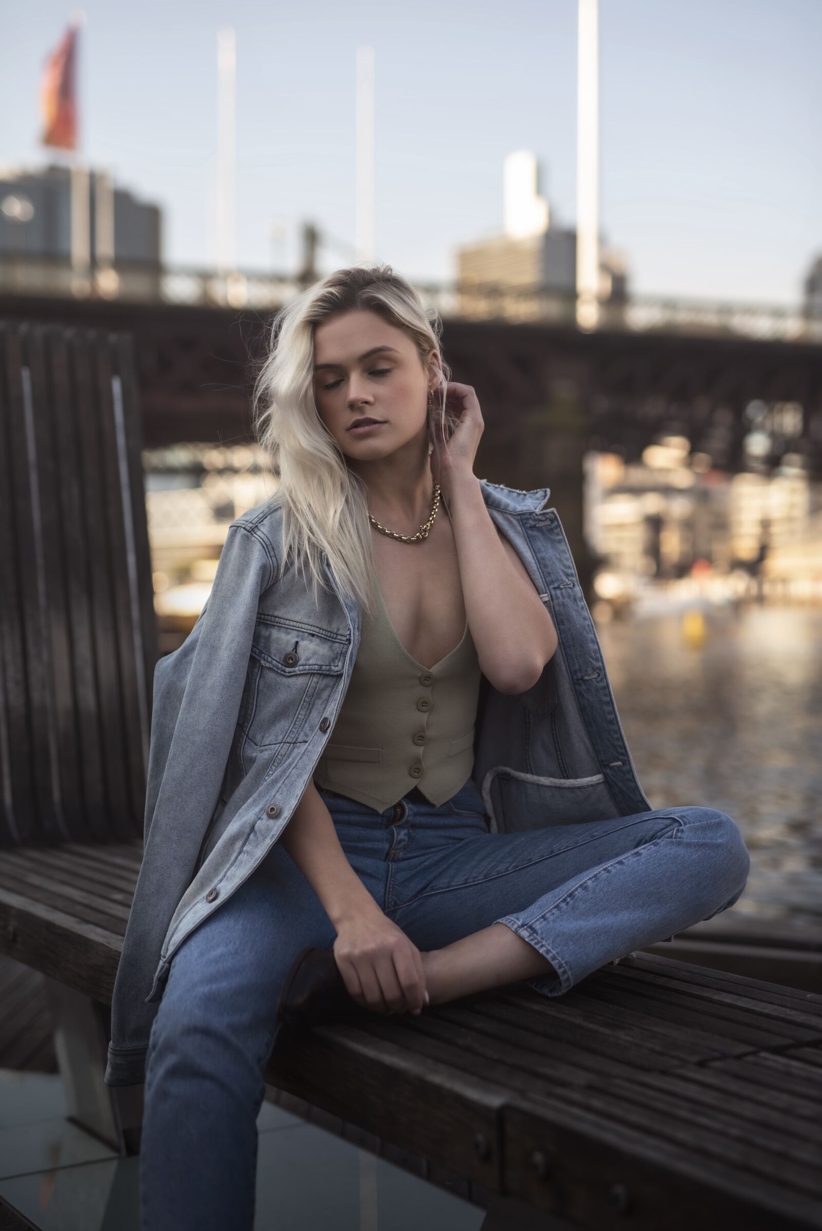 Nikon D750 sample photo. Model, harbour, modelling photography