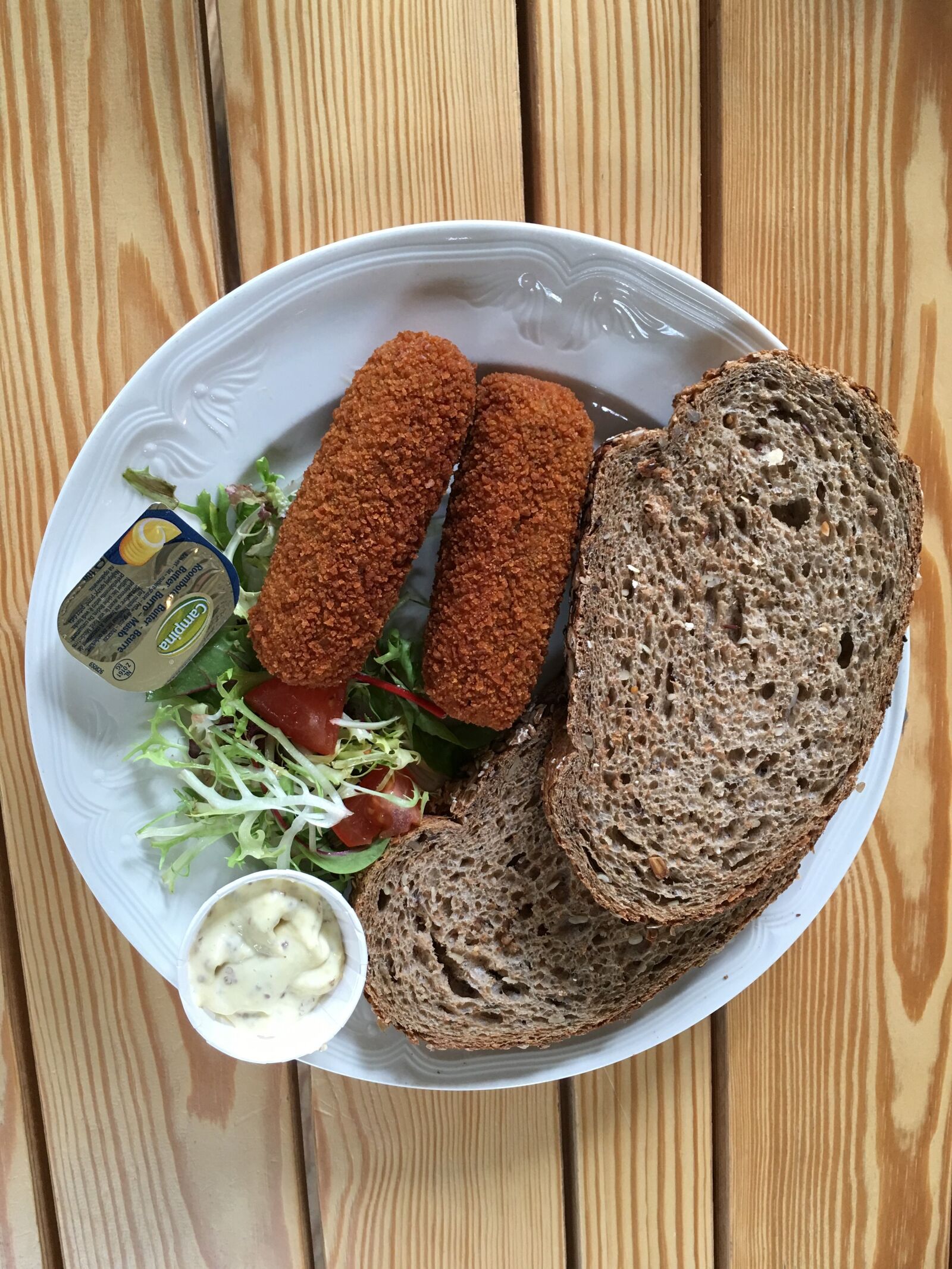 Apple iPhone 6s Plus sample photo. Croquette, lunch, sandwich photography