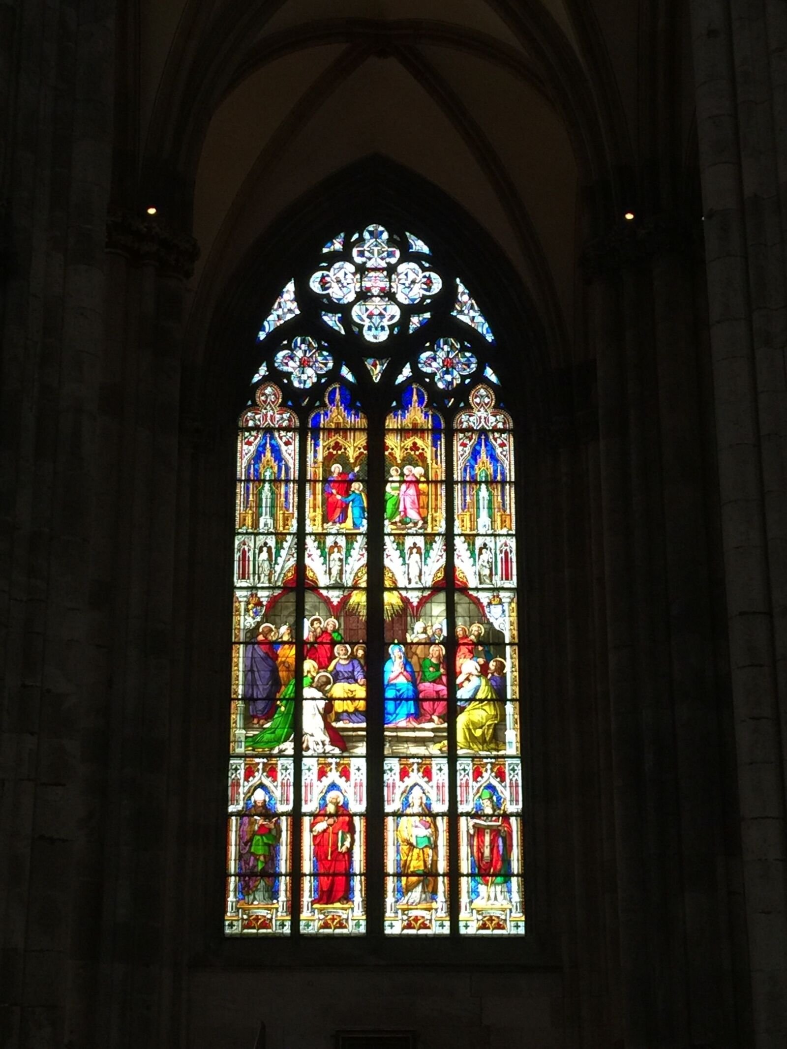 iPhone 6 Plus back camera 4.15mm f/2.2 sample photo. Stained glass, window, church photography