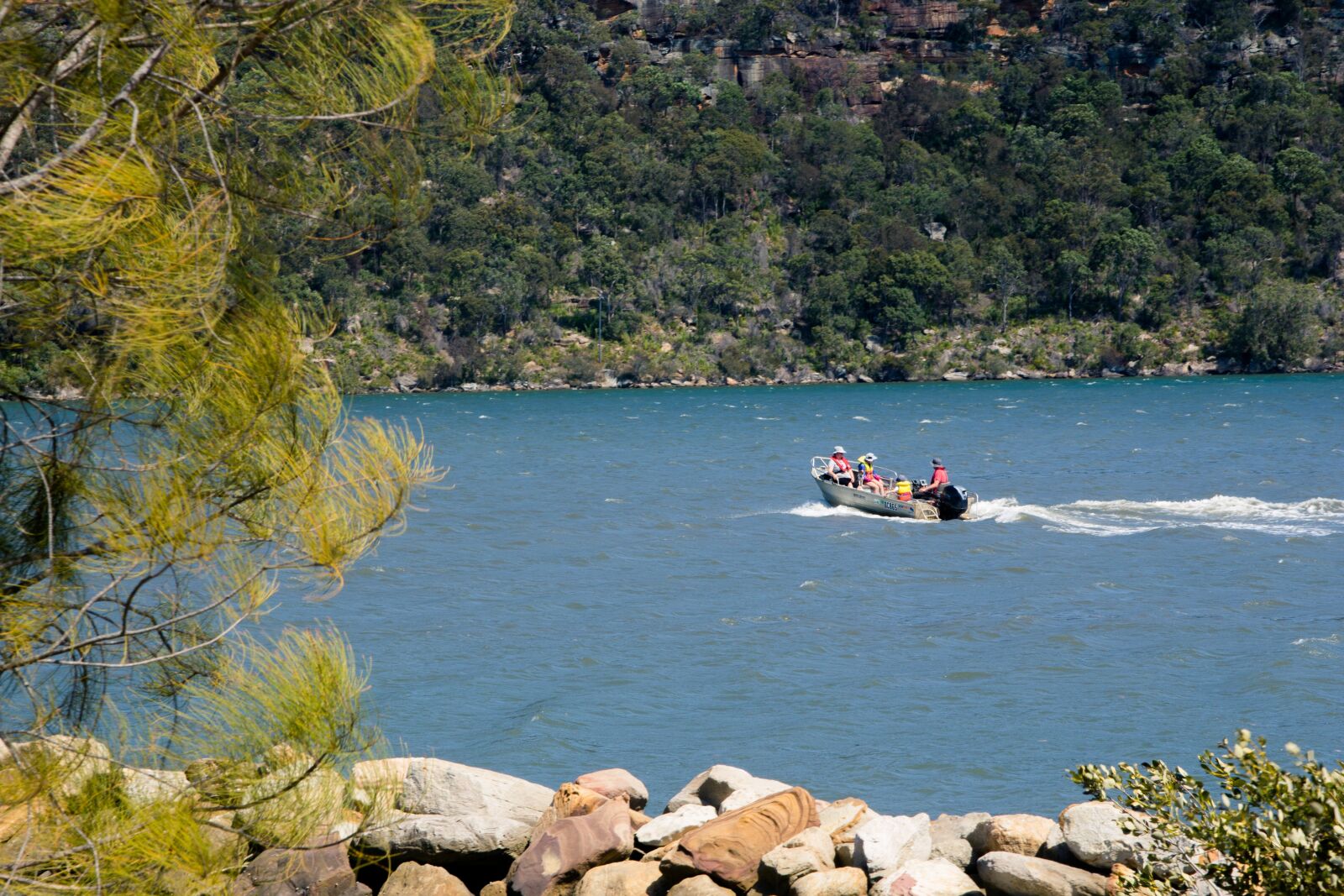 Canon EOS 60D sample photo. Boat, rockface, river photography