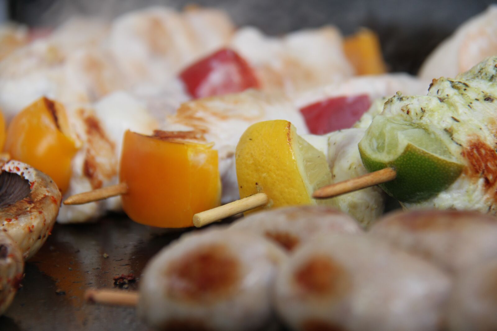 Canon EOS 7D sample photo. Skewer, meat, barbecue photography