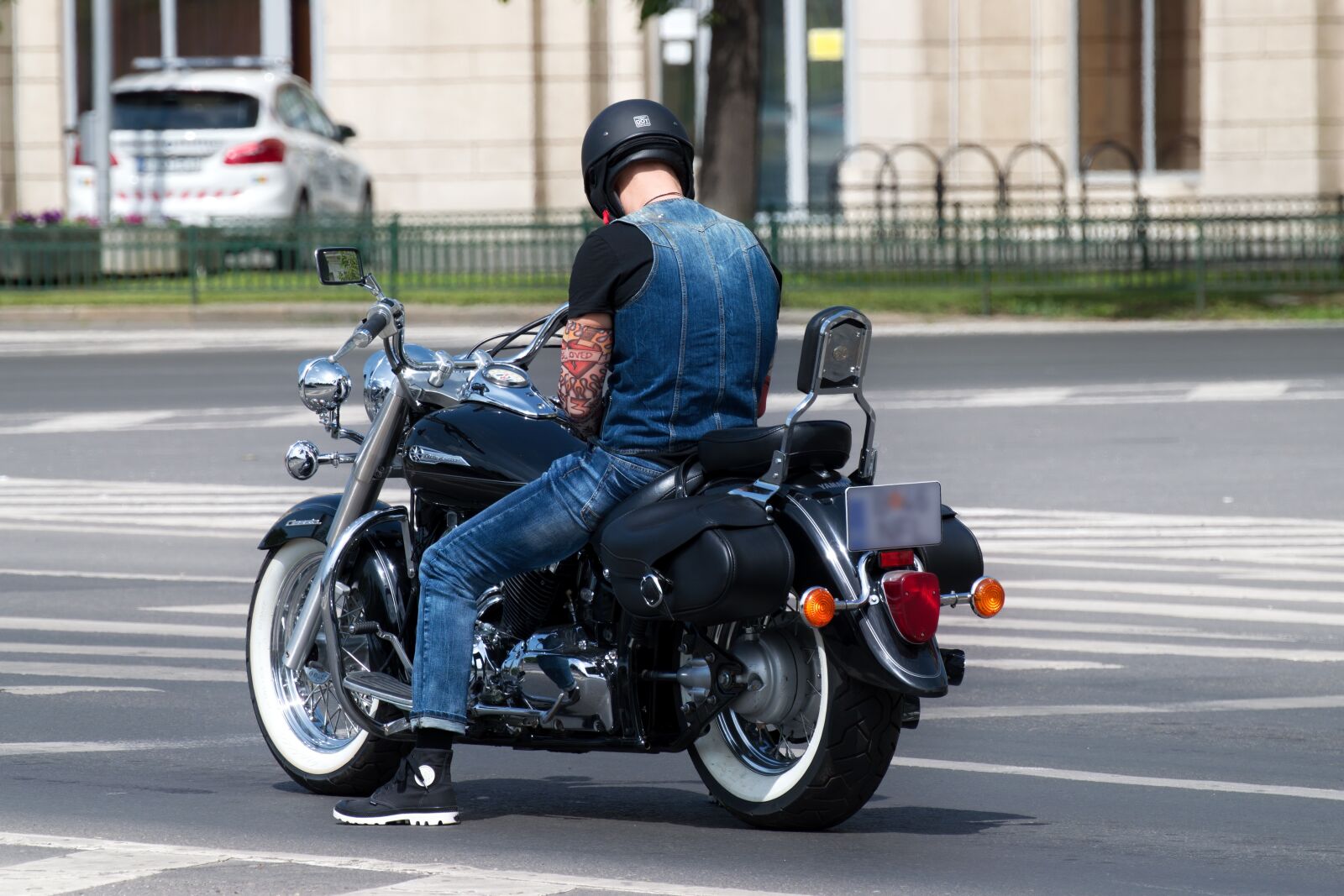 Nikon D5300 sample photo. Motorcyclist, motorcycle, headset photography