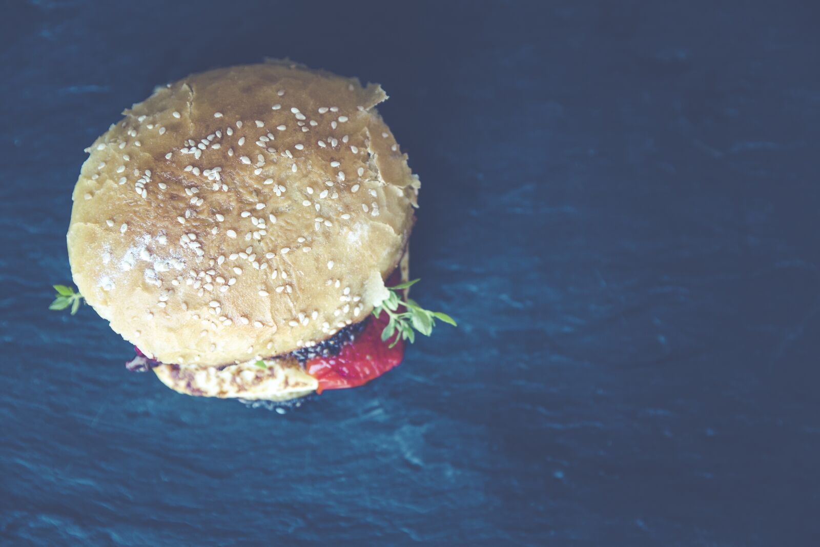 Canon EF 24-70mm F2.8L II USM sample photo. Hamburger, roll, fast food photography