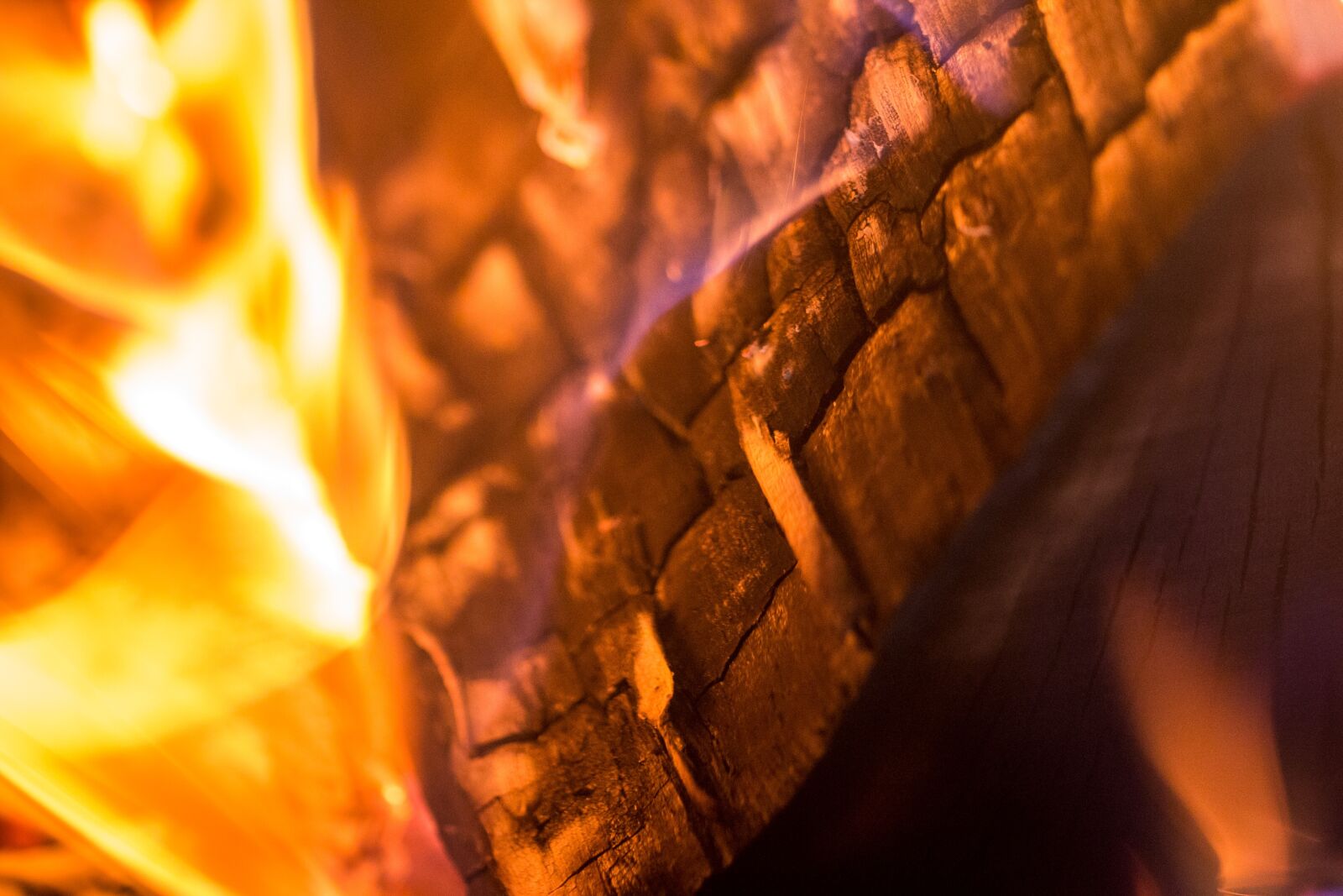 Canon EOS 70D + Canon TAMRON SP 90mm F/2.8 Di VC USD MACRO1:1 F004 sample photo. Fire, flame, wood photography