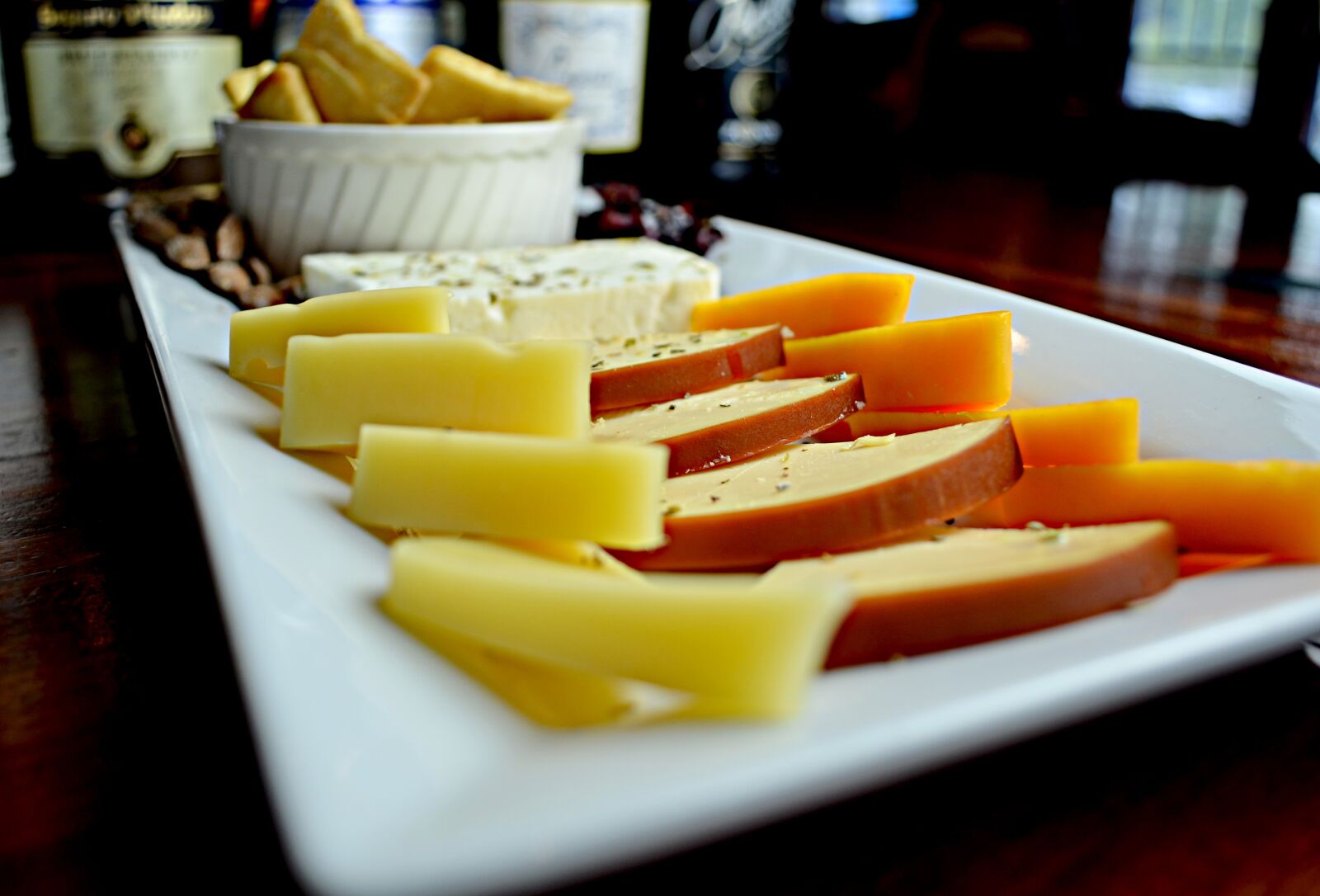 Nikon D5100 sample photo. Cheese plate, food, restaurant photography