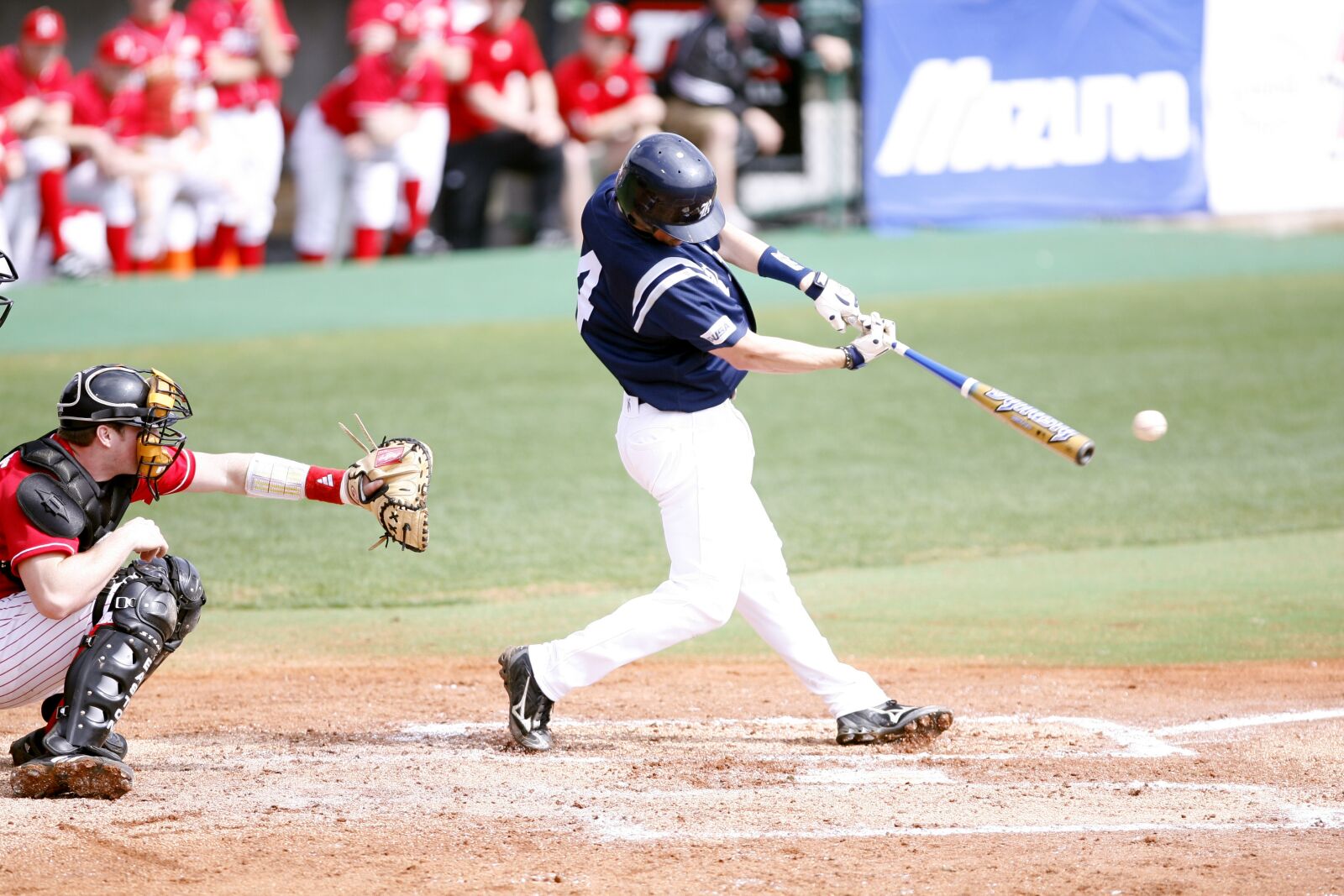 Canon EOS-1D Mark II N sample photo. Hit, catcher, baseball photography