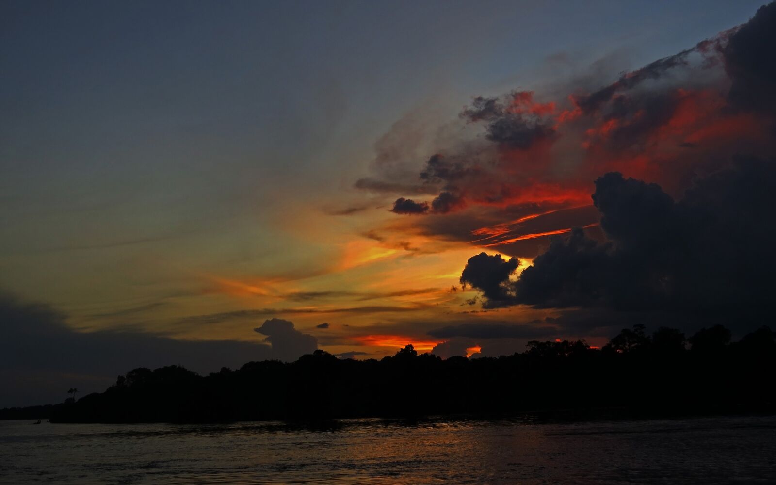 Canon PowerShot SX50 HS sample photo. Sunset, river, black river photography