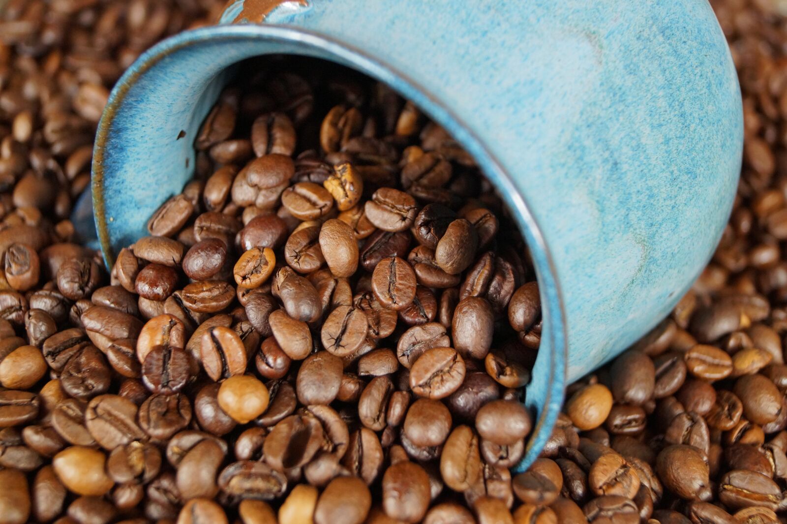 Sony DT 18-55mm F3.5-5.6 SAM II sample photo. Ceramic, coffee, coffee bean photography