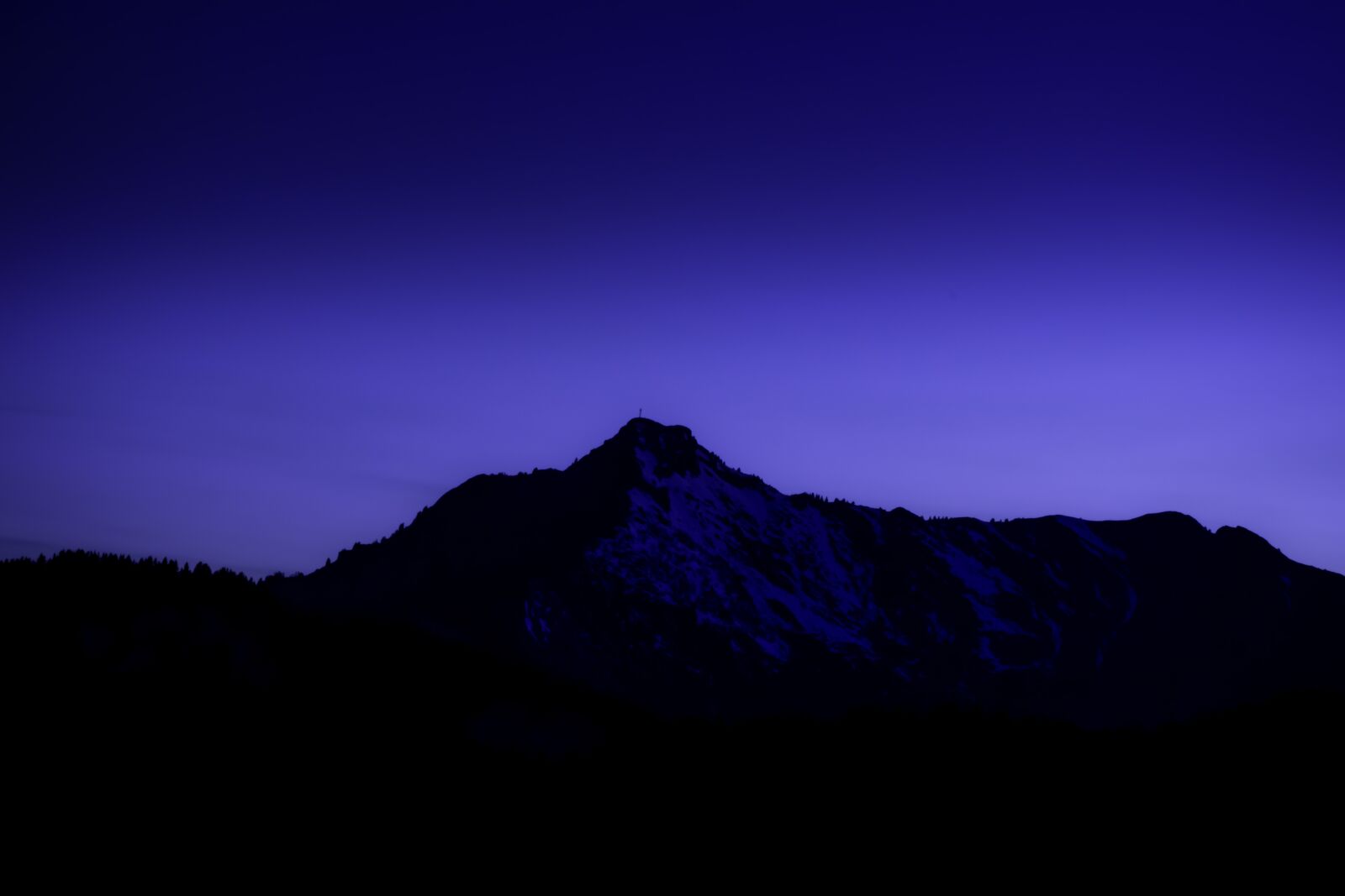 Nikon D5300 sample photo. Mountain, purple, night photography