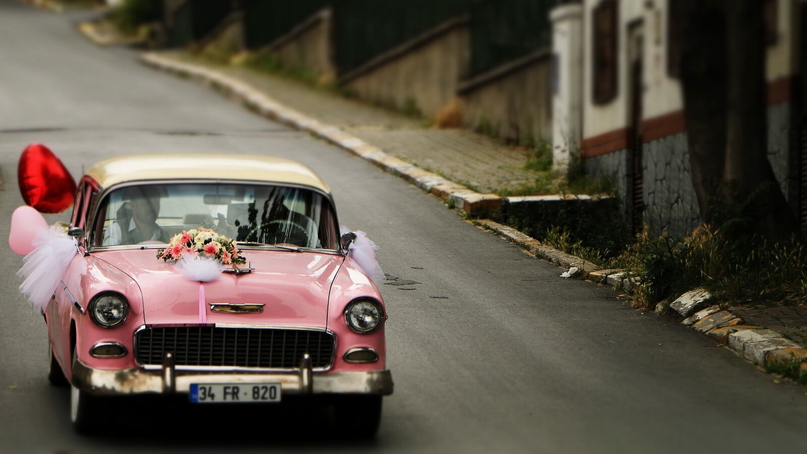 Canon EOS 70D sample photo. Cars, wedding, pink photography