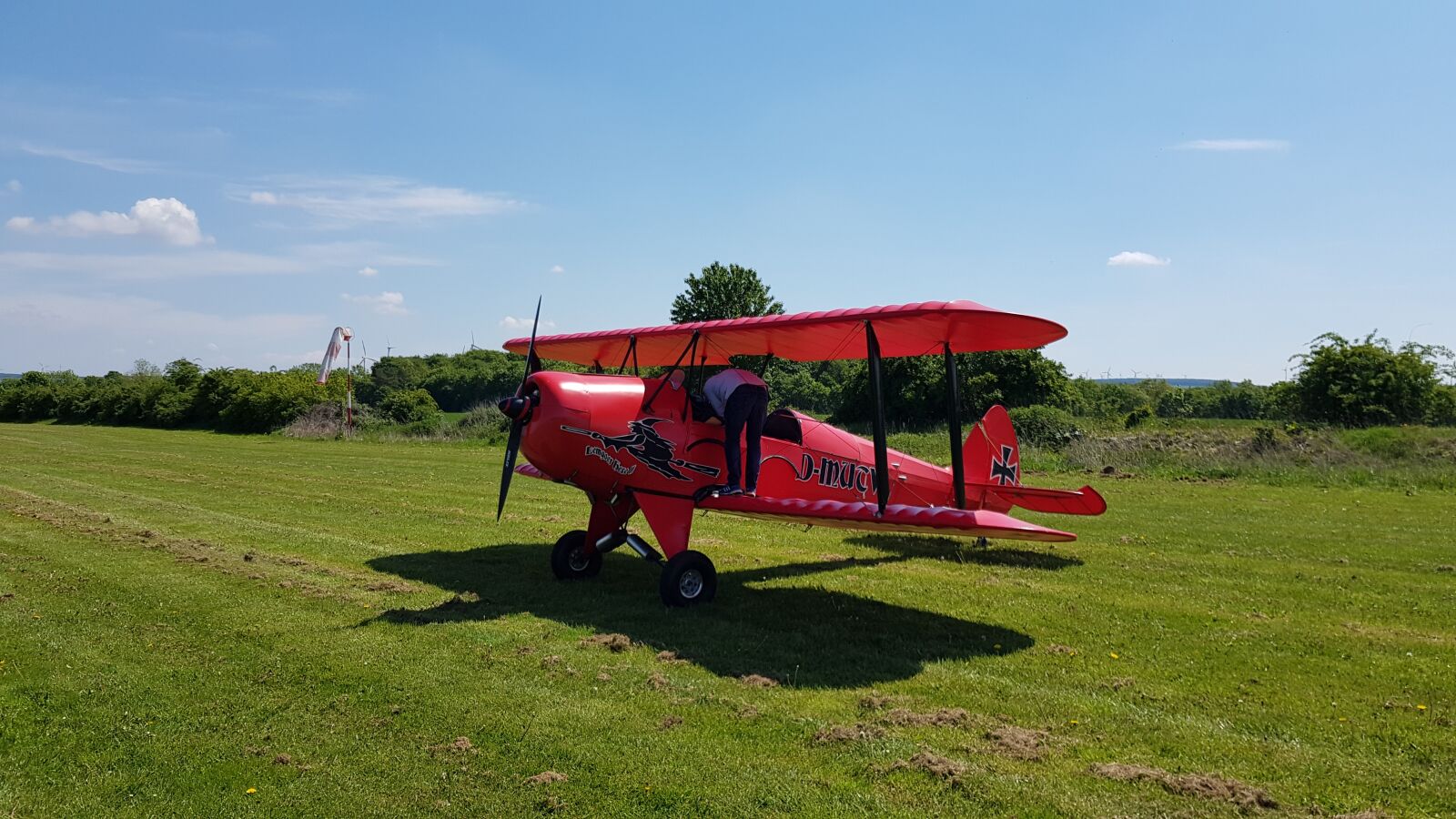 Samsung Galaxy S8 sample photo. Ultra-light, double-decker, aircraft photography