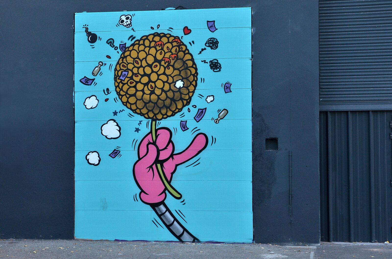 Nikon D7000 sample photo. Street art, flower, graffiti photography