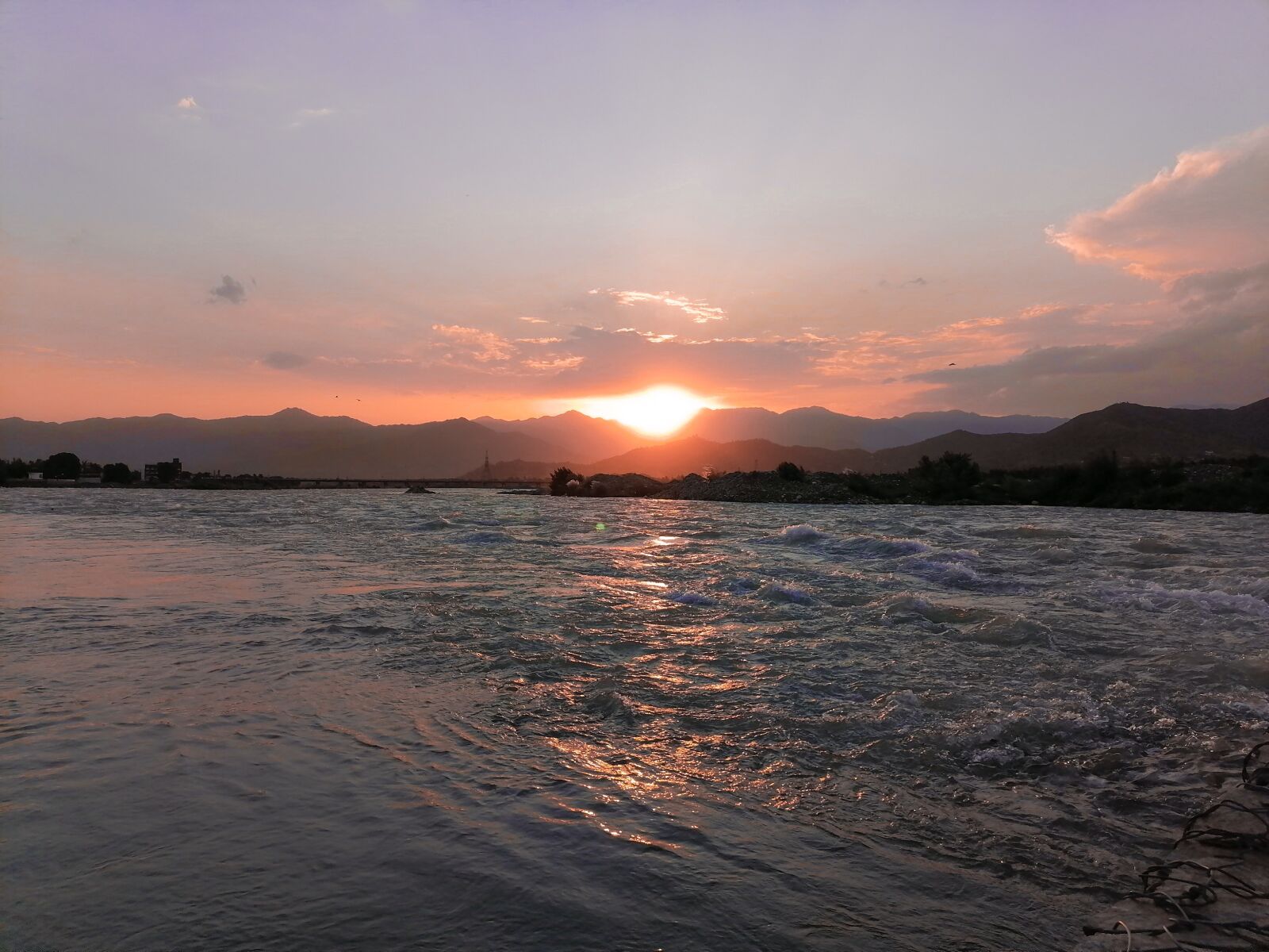 HUAWEI STK-L21 sample photo. Sunset, river, nature photography
