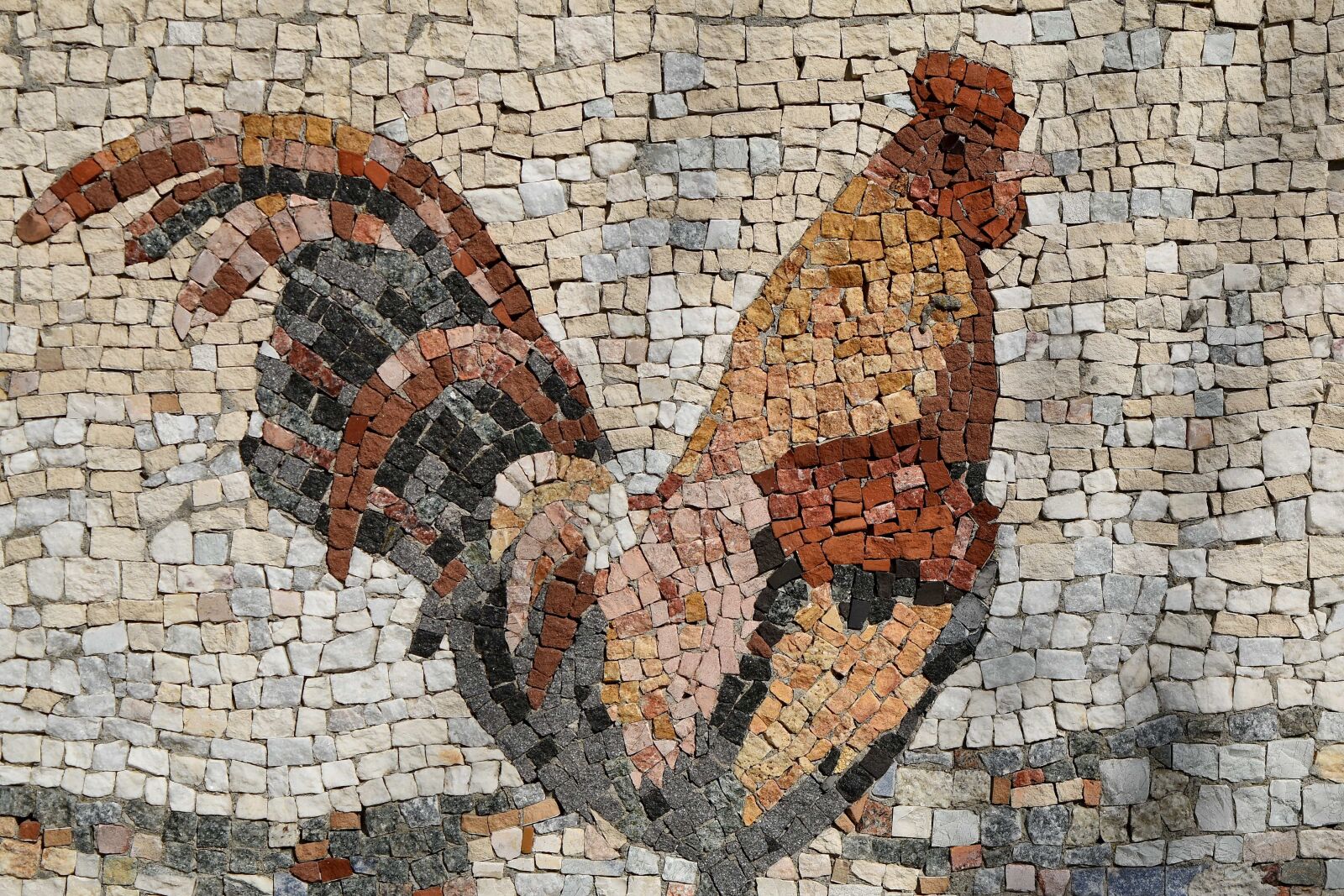 Nikon D5500 sample photo. Colourful, mosaic, rooster, concrete photography