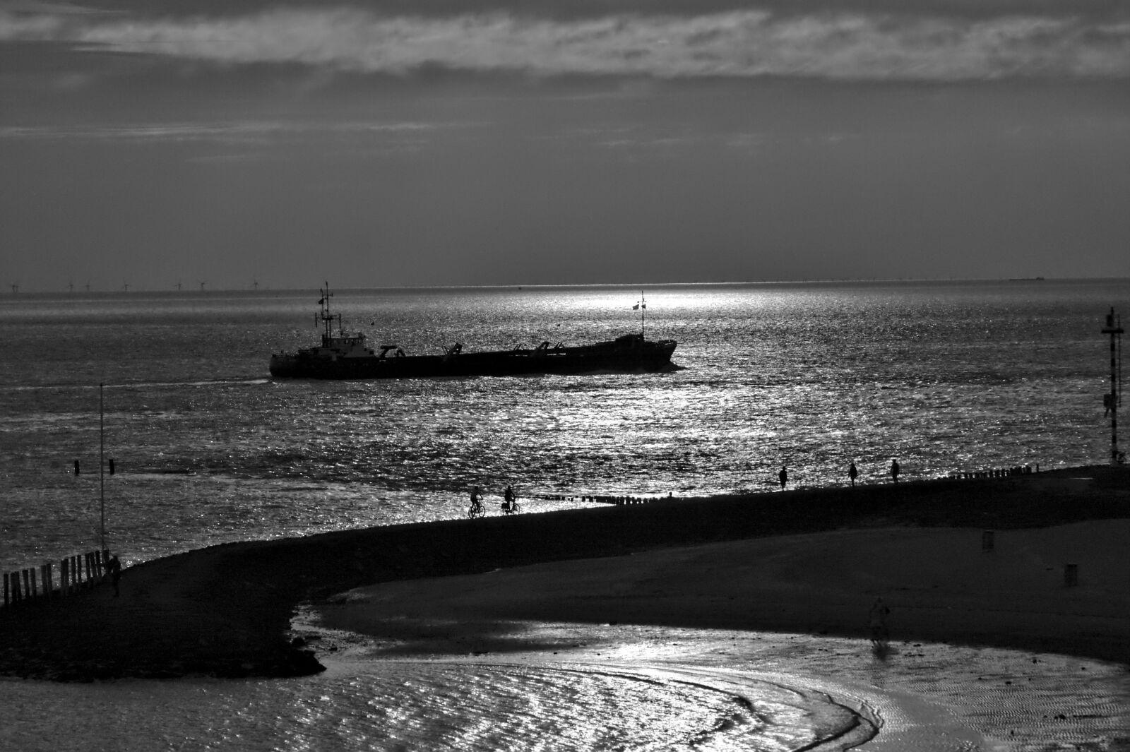 Canon EOS 40D sample photo. Sea, ship, north sea photography