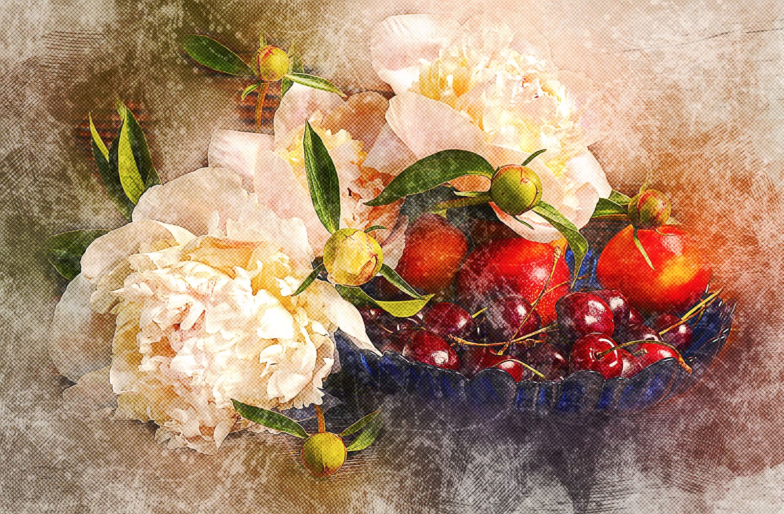 Nikon D5000 sample photo. Peonies, flowers, berries photography