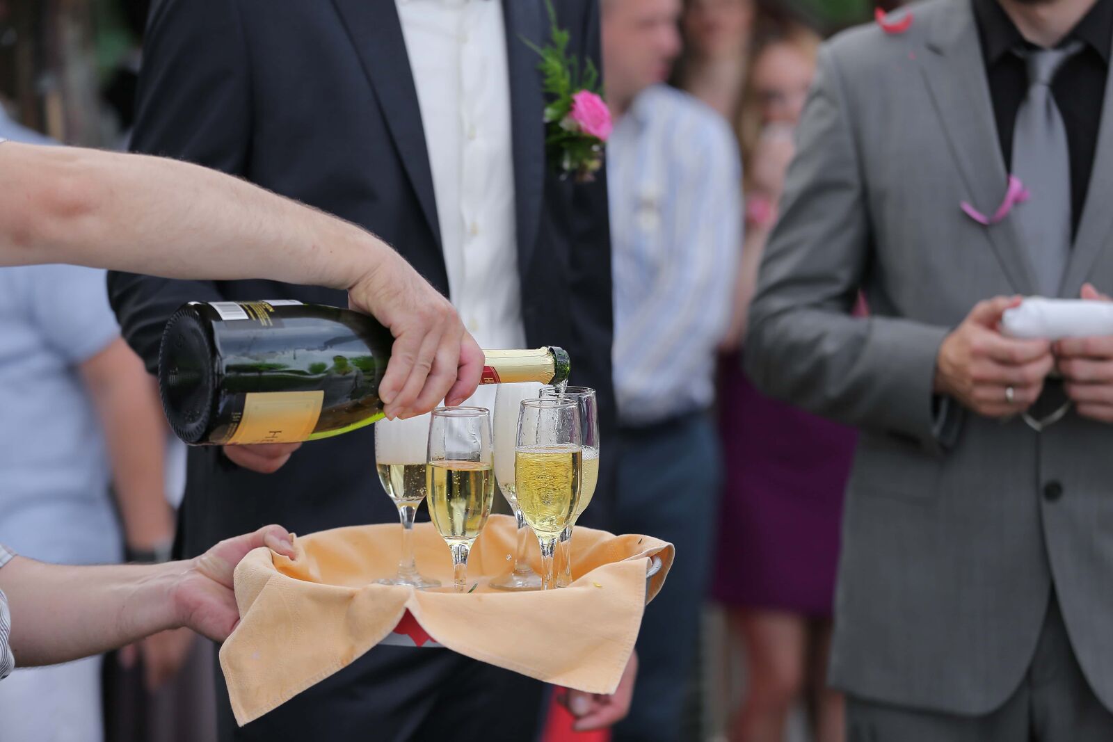 Canon EOS 5D Mark III sample photo. Champagne, bartender, ceremony, celebration photography