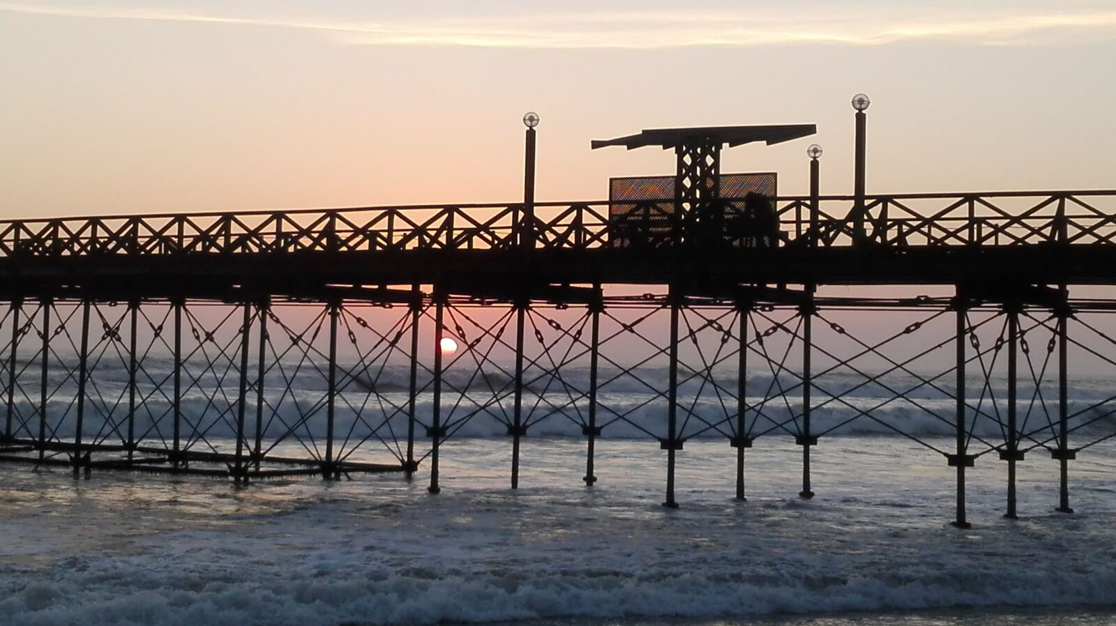 HUAWEI P8 Lite sample photo. Pier, sea, sunset photography