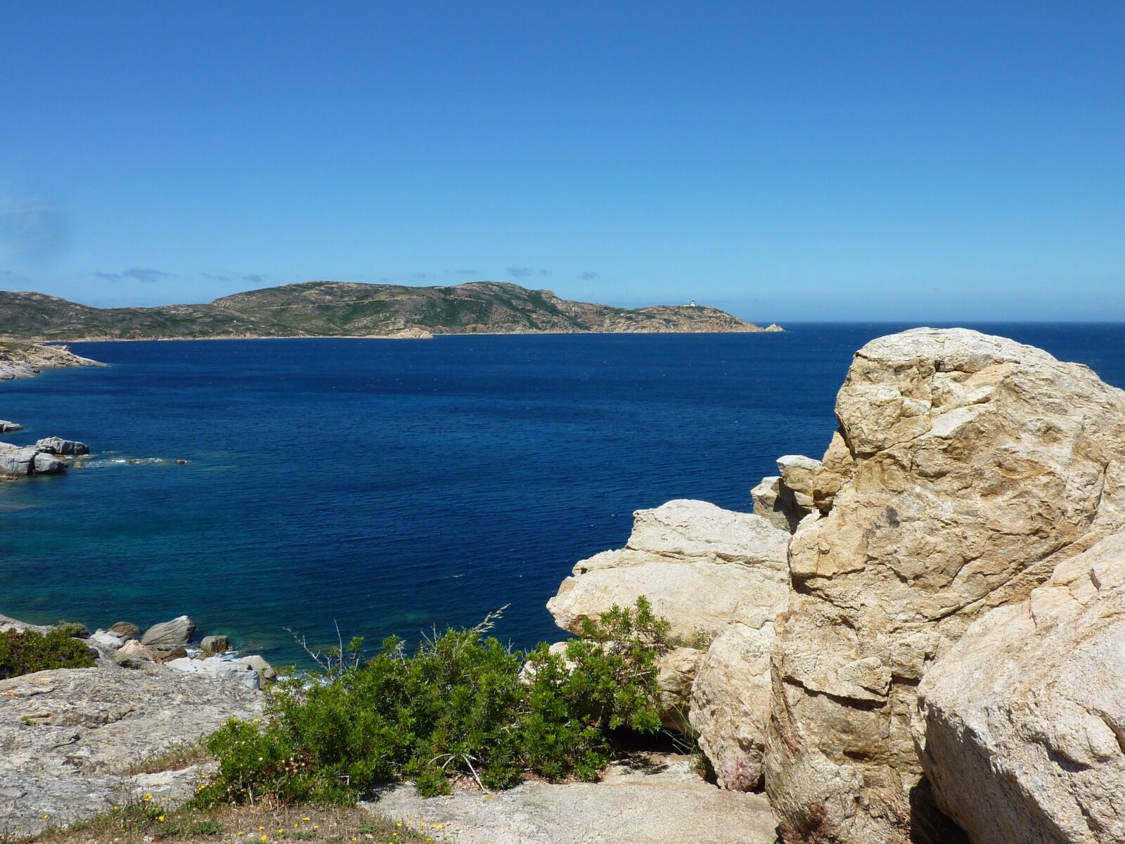 Panasonic DMC-TZ7 sample photo. Corsica, rock, sea photography
