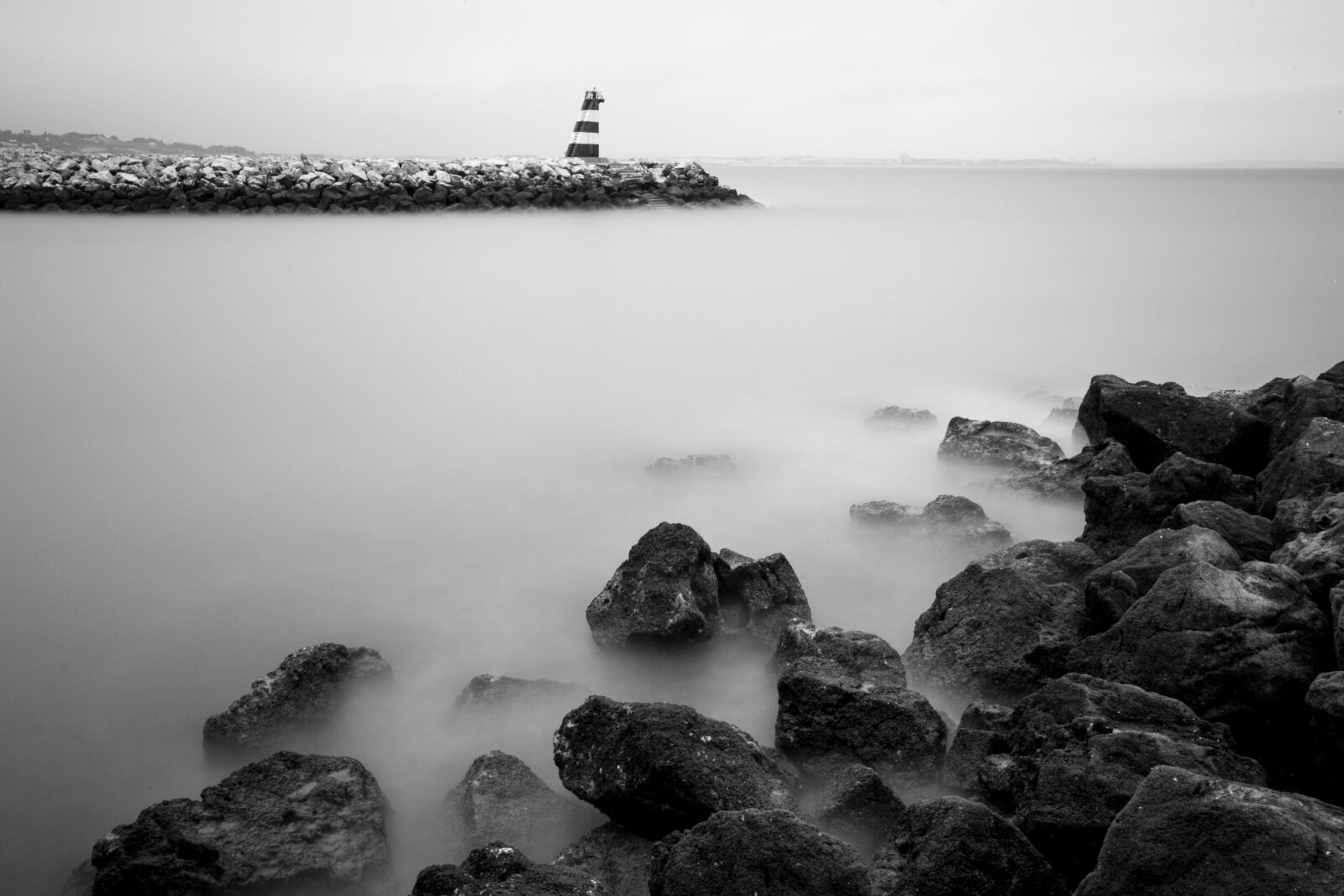 Canon EOS 5D Mark II + Canon EF 17-40mm F4L USM sample photo. Lighthouse, fog, beach photography