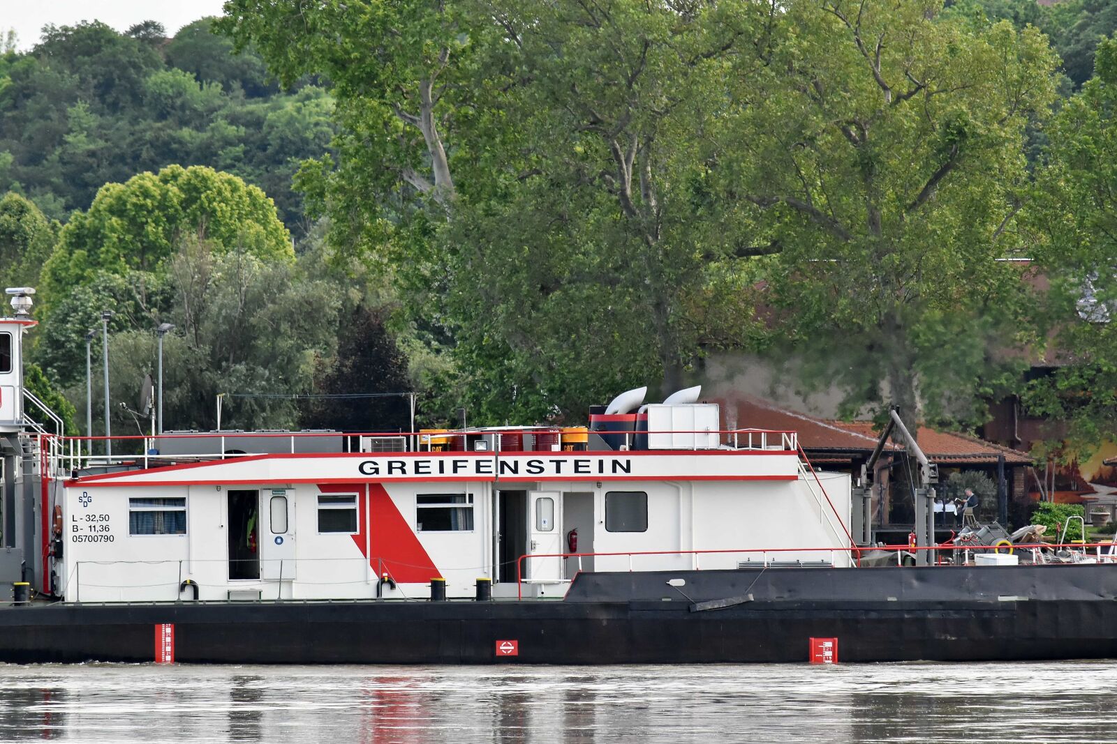 Nikon D5500 sample photo. Barge, danube, industry, riverbank photography