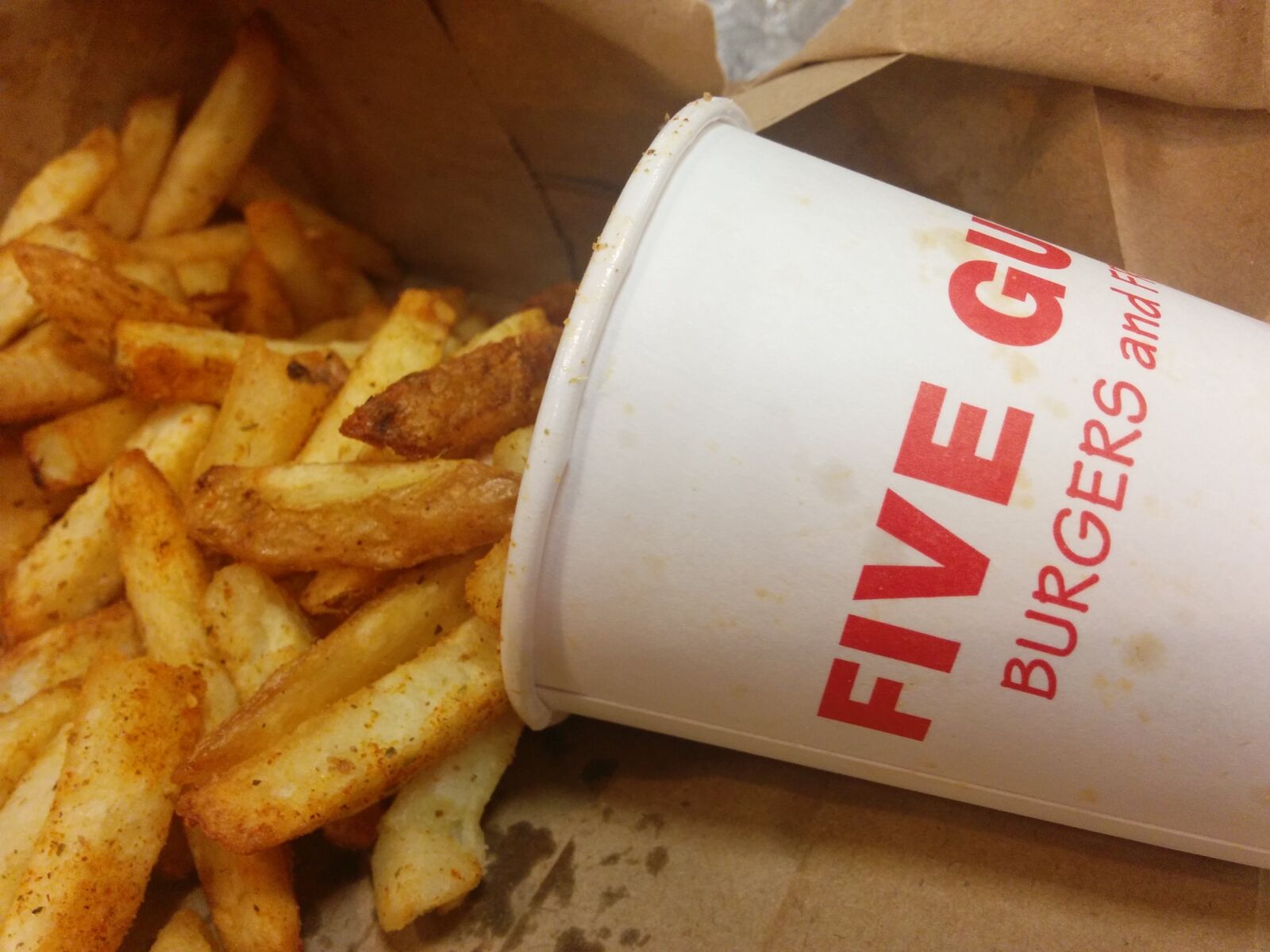 LG Nexus 5 sample photo. Five guys, chips, burger photography