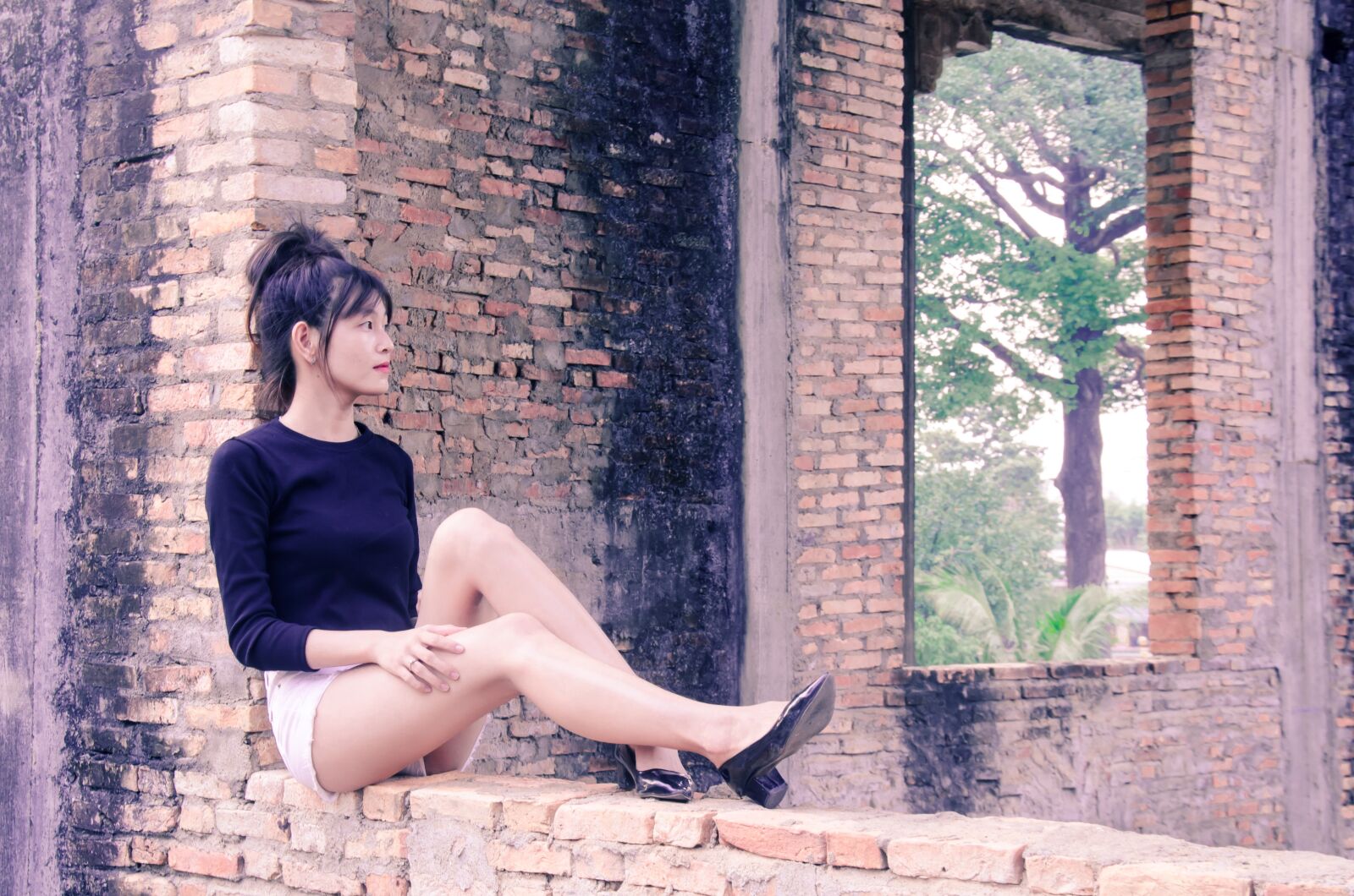 Nikon D5100 sample photo. Girl, sad, sit photography